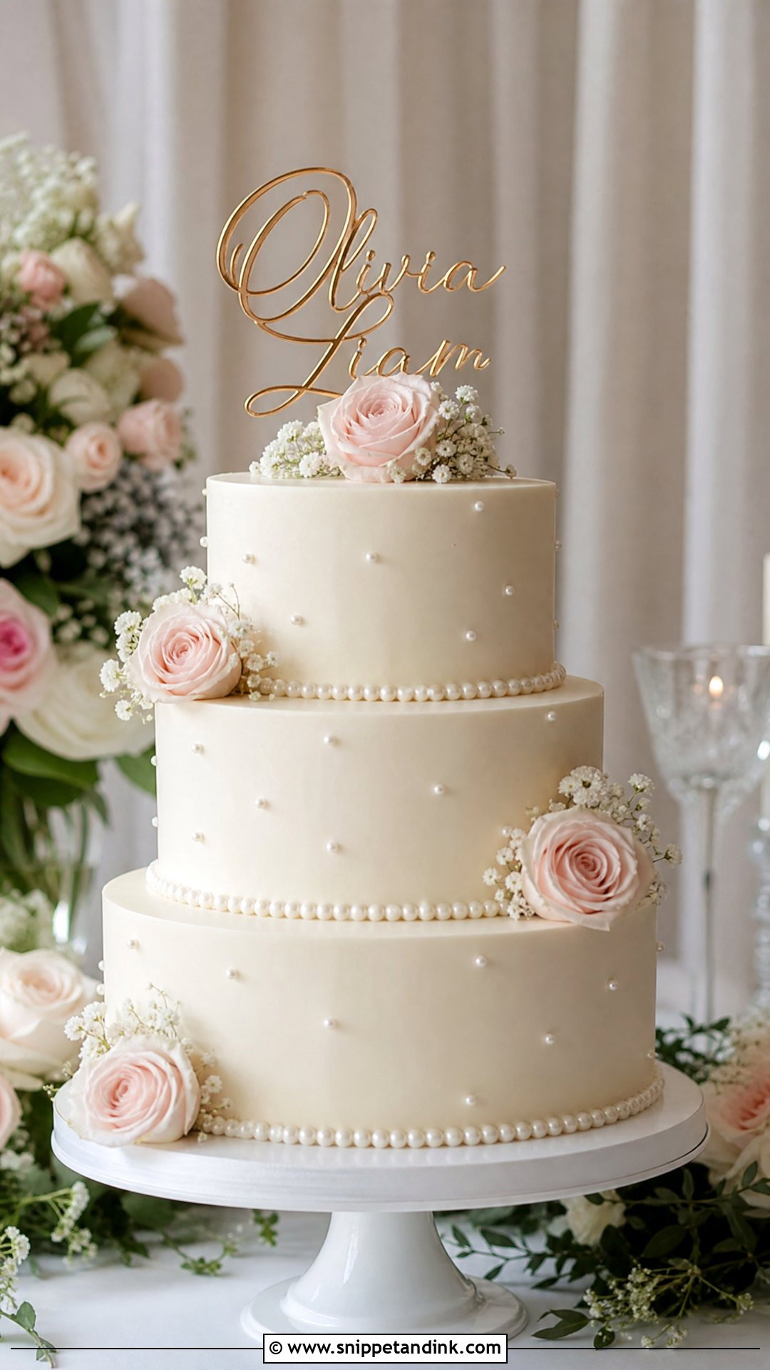 First Name Wedding Cake Topper - Snippet and Ink - 20 Name on Cake Ideas for Wedding