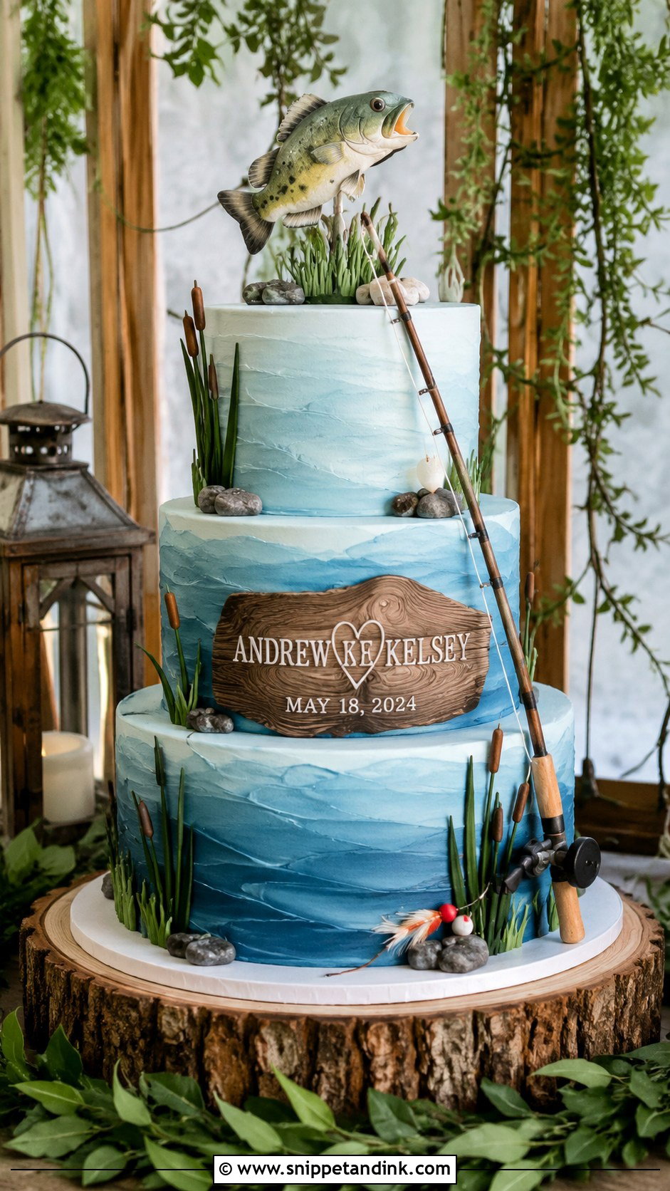 Fishing Groom Cake - Snippet and Ink - 20 Groom Cake Ideas