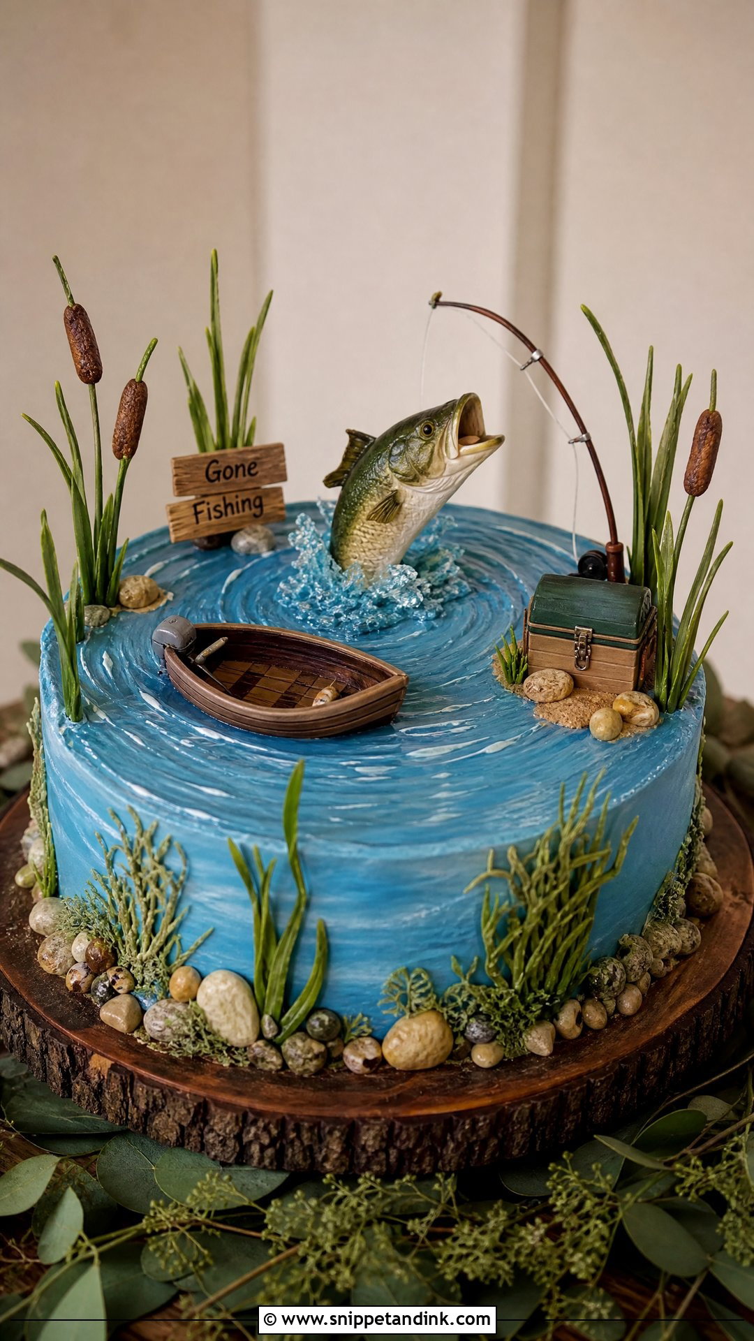 Fishing Grooms Cake - Snippet and Ink - 25 Grooms Cake Ideas
