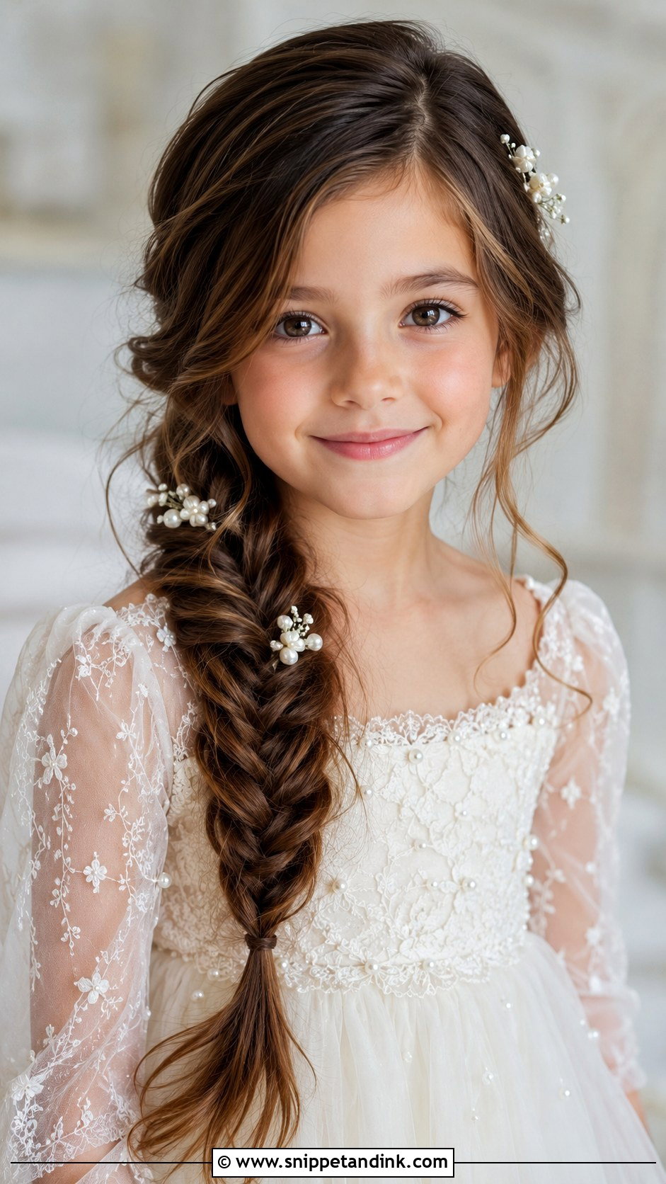 Fishtail Braid - Snippet and Ink - 25 Childrens Wedding Hair Ideas
