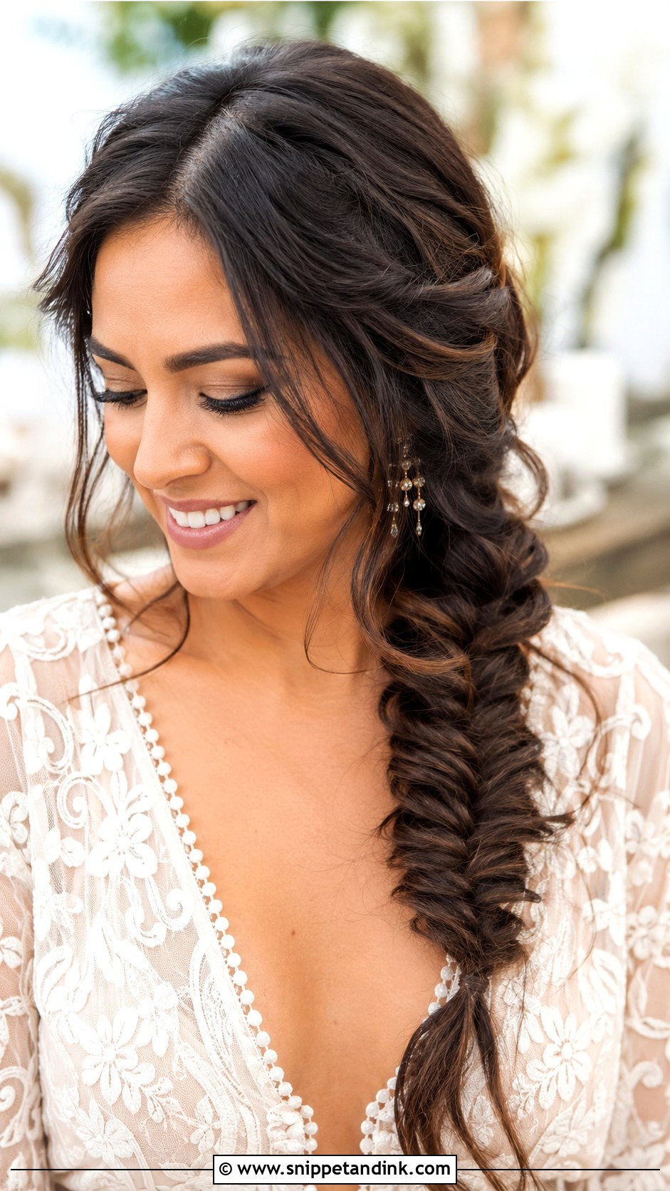 Fishtail Braid - Snippet and Ink - 25 Wedding Guest Hair Inspo Ideas