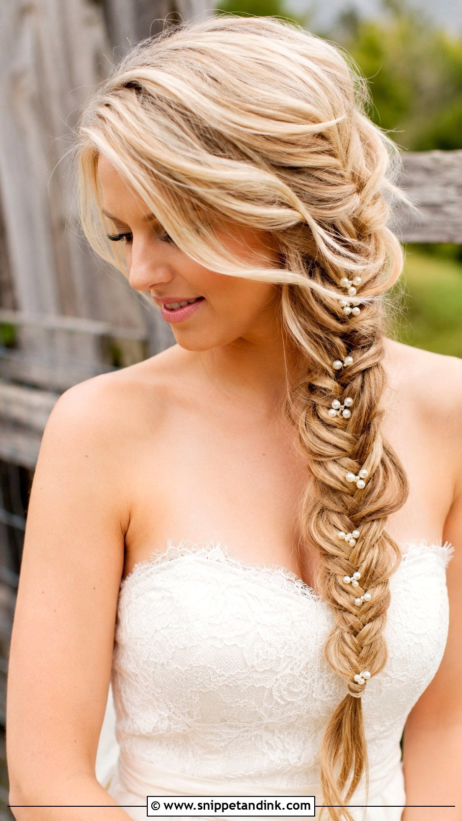 Fishtail Braid - Snippet and Ink - 30 Wedding Guest Hairstyles for Long Hair