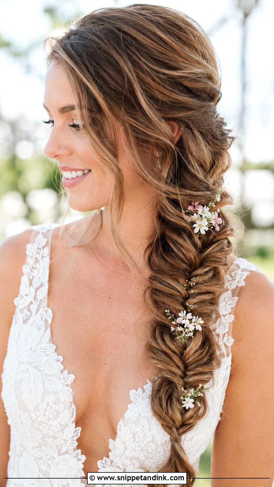 Fishtail Braid - Snippet and Ink - 20 Elopement Hairstyles