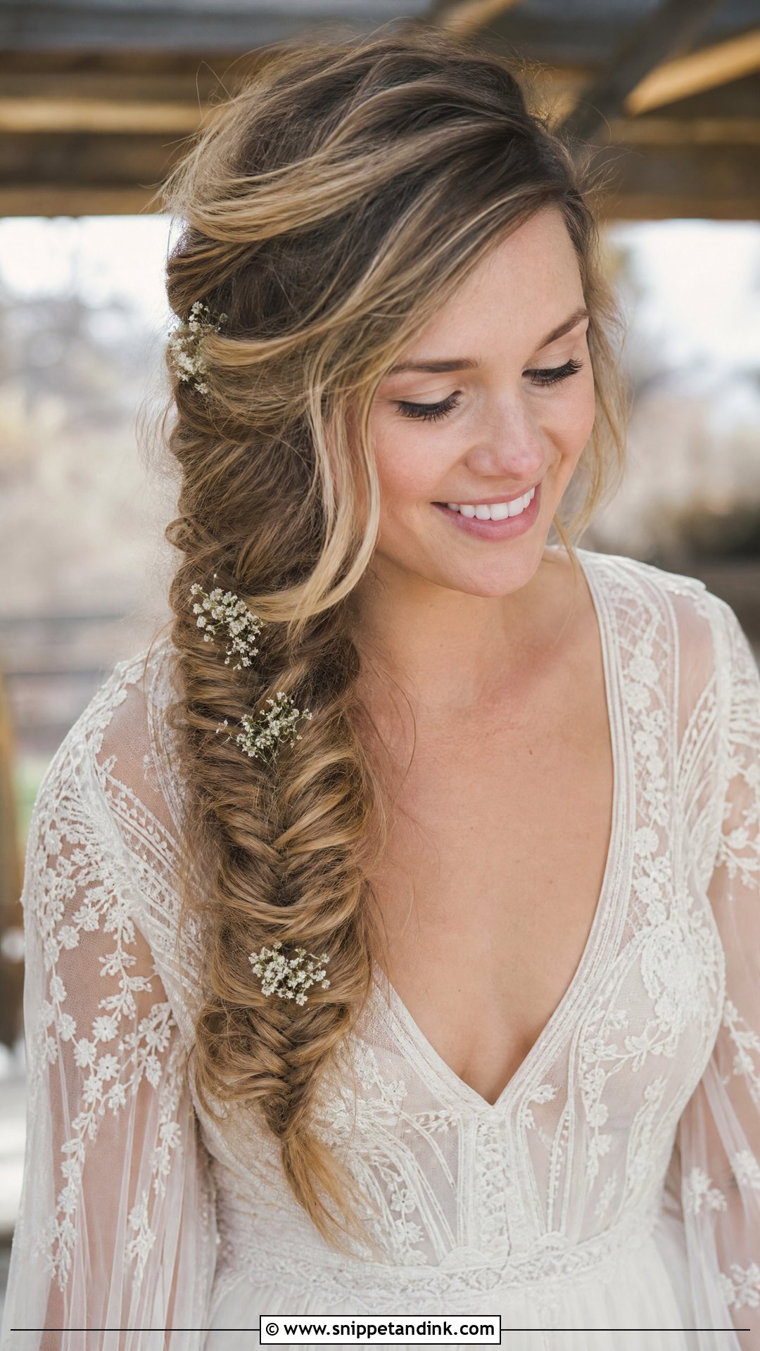 Fishtail Braid - Snippet and Ink - 20 Wedding Guest Long Hairstyles