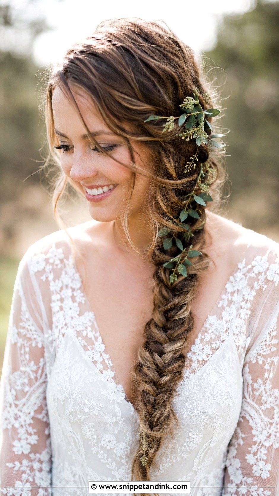 Fishtail Braid Bridal Hair - Snippet and Ink - 20 Simple Bride Hair Ideas