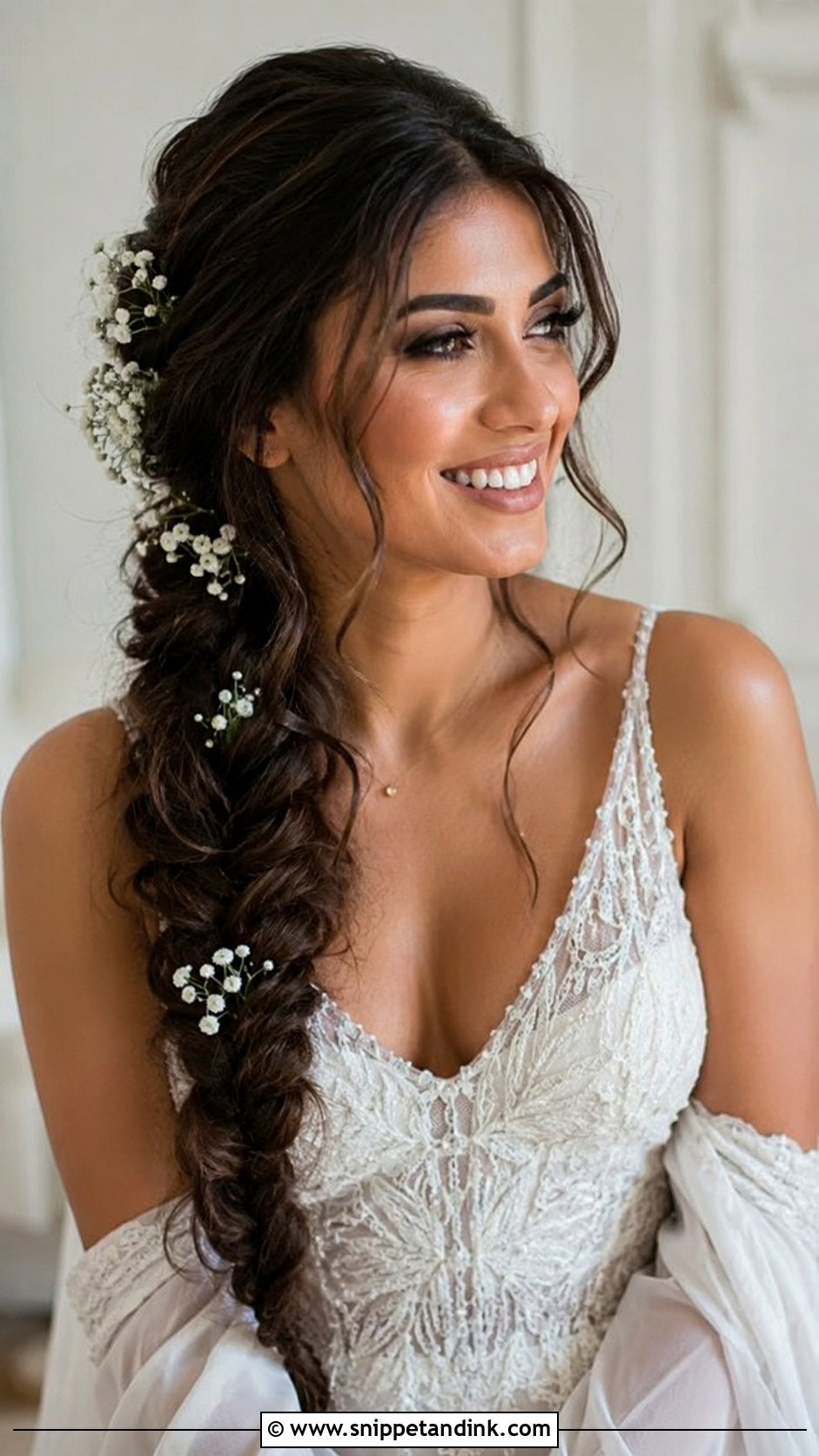 Fishtail Braid Bridal Style - Snippet and Ink - 20 Arab Wedding Hairstyles