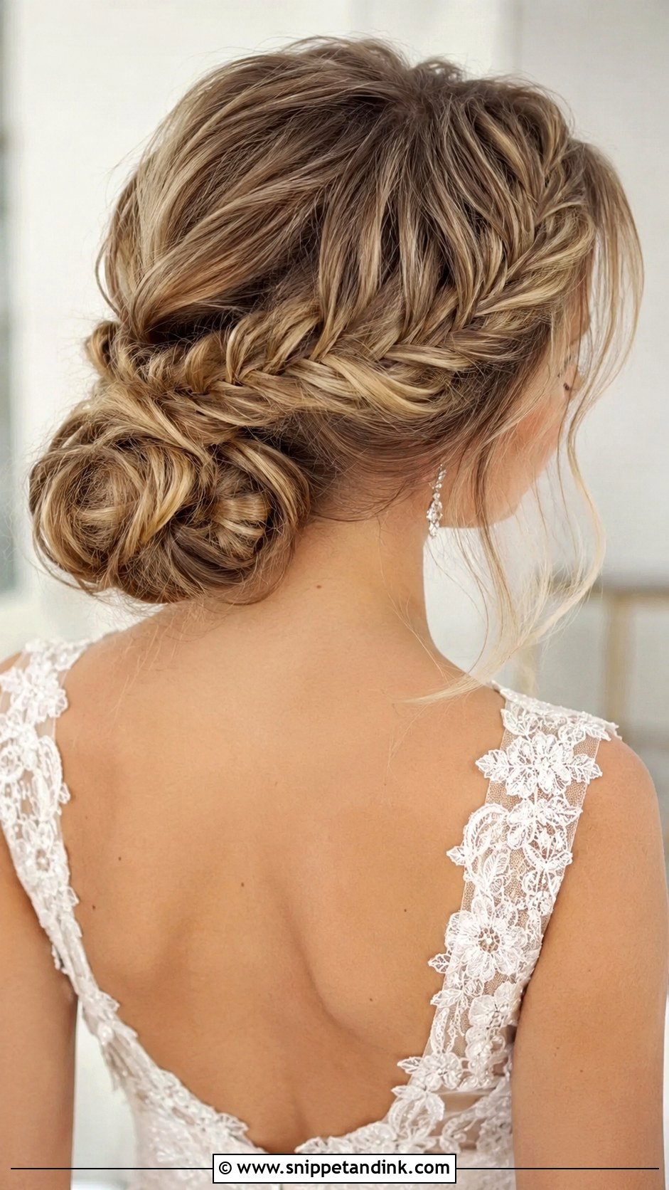 Fishtail Braid Bridal Updo For Long Hair - Snippet and Ink - 20 Elegant Bridal Updo Hairstyles for Long Hair Wedding