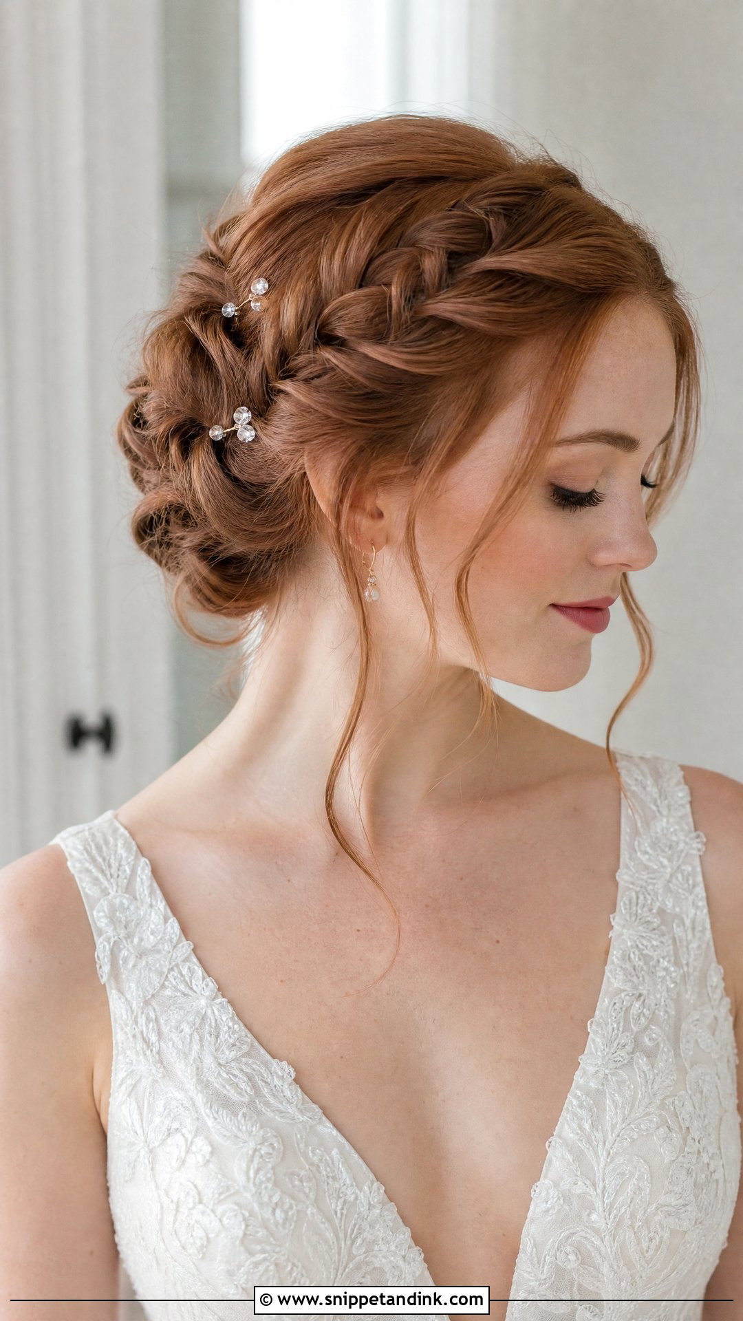 Fishtail Braid Bridal Updo - Snippet and Ink - 15 Fishtail Bridal Hair Ideas