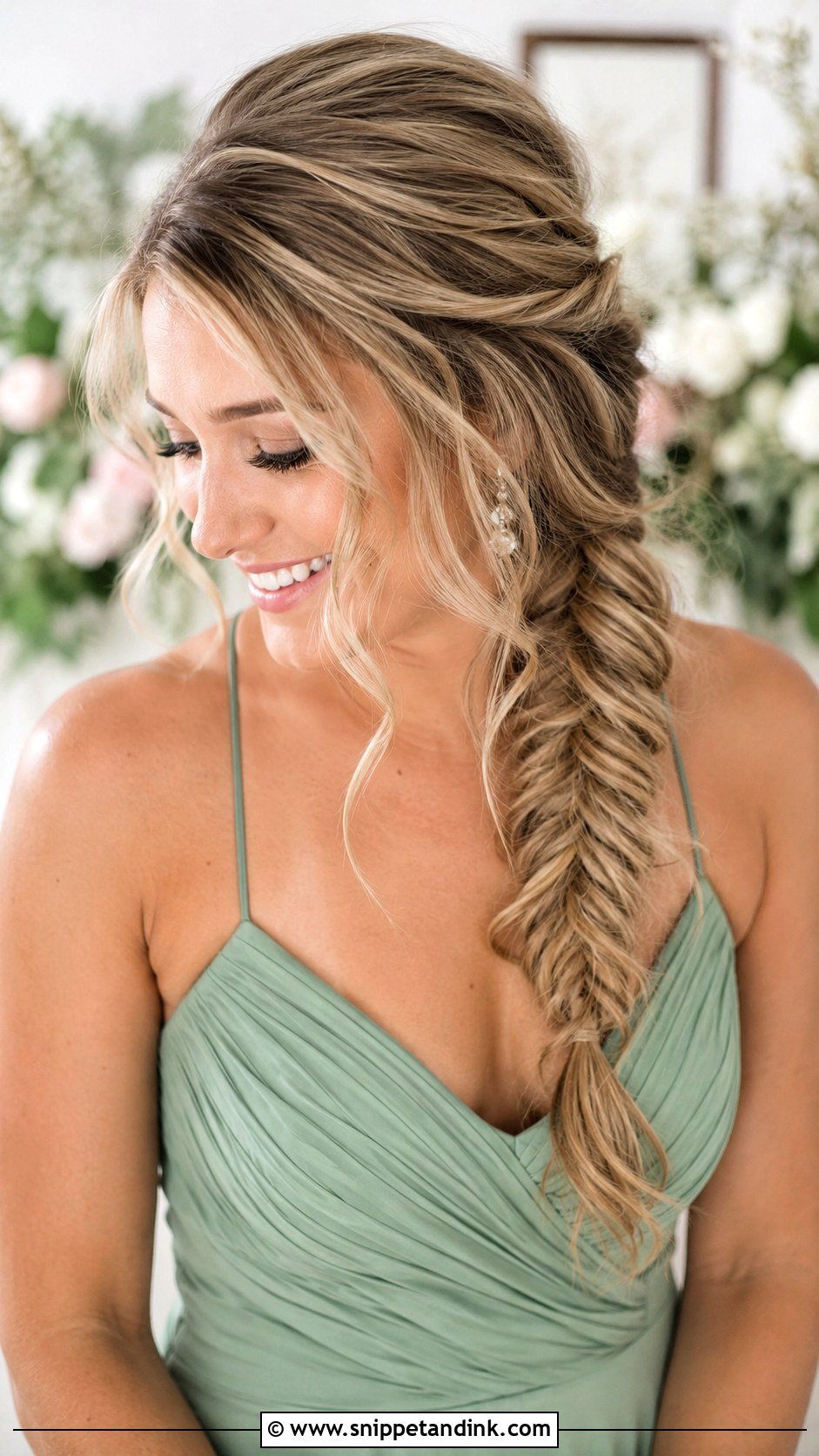 Fishtail Braid Bridesmaid Hair - Snippet and Ink - 20 Hair Styles for Long Hair for Wedding Bridesmaid