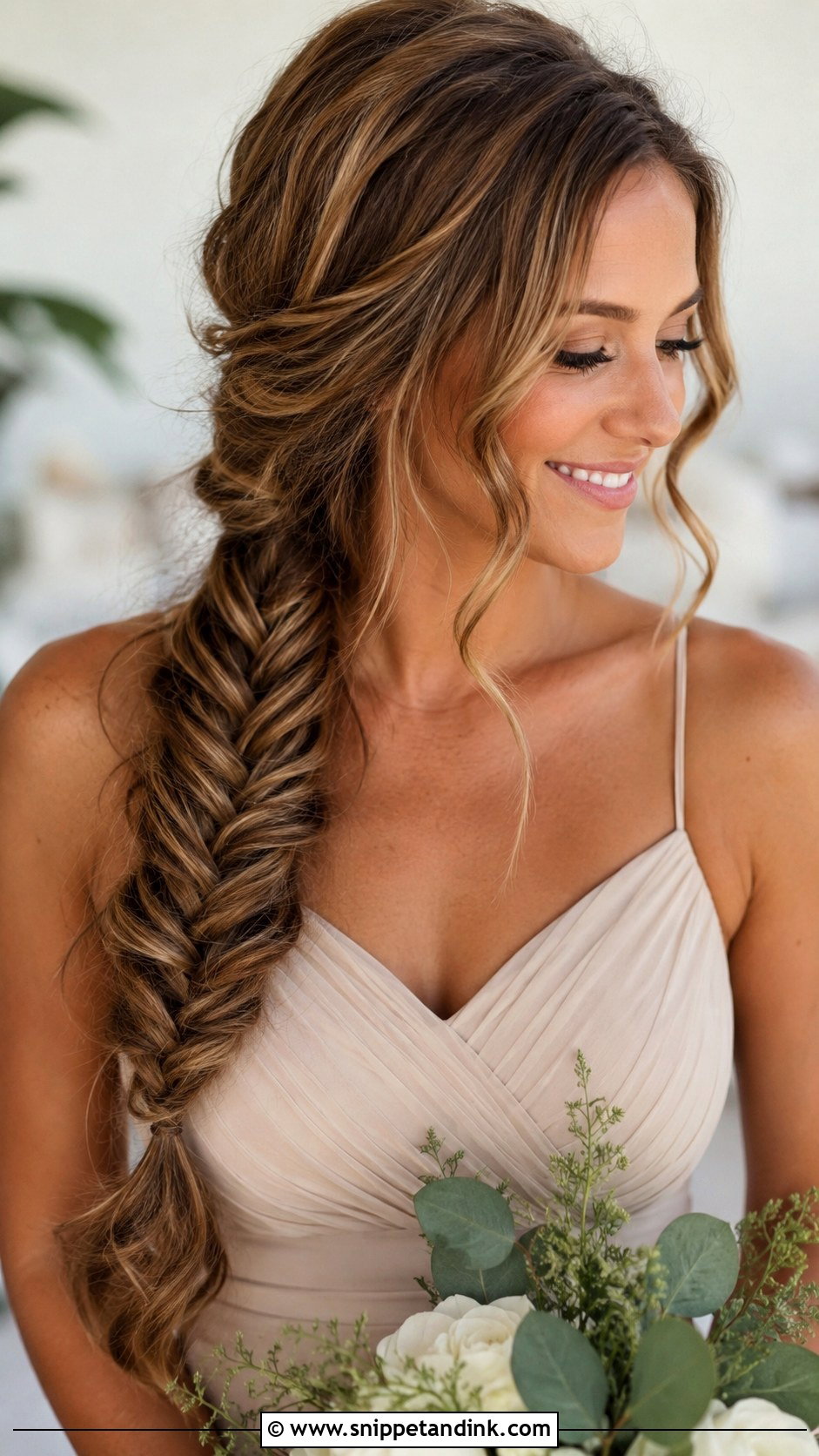 Fishtail Braid Bridesmaid Hair - Snippet and Ink - 20 Modern Bridesmaid Hair Ideas