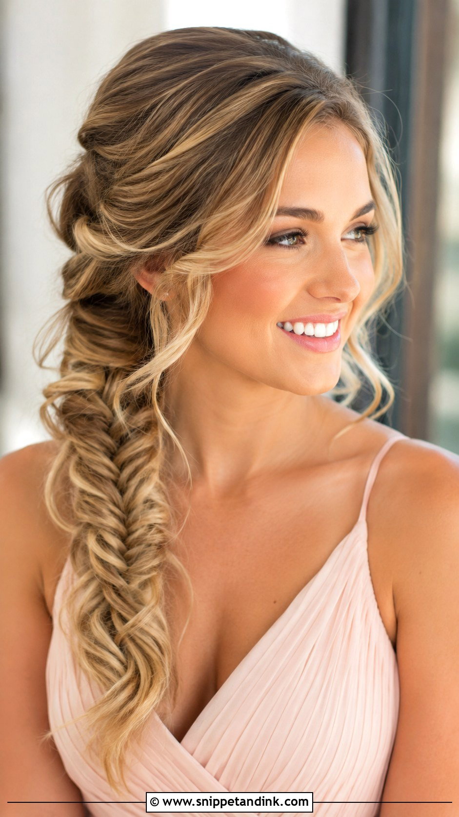Fishtail Braid Bridesmaid Hair - Snippet and Ink - 25 Hair for Wedding Bridesmaid Ideas