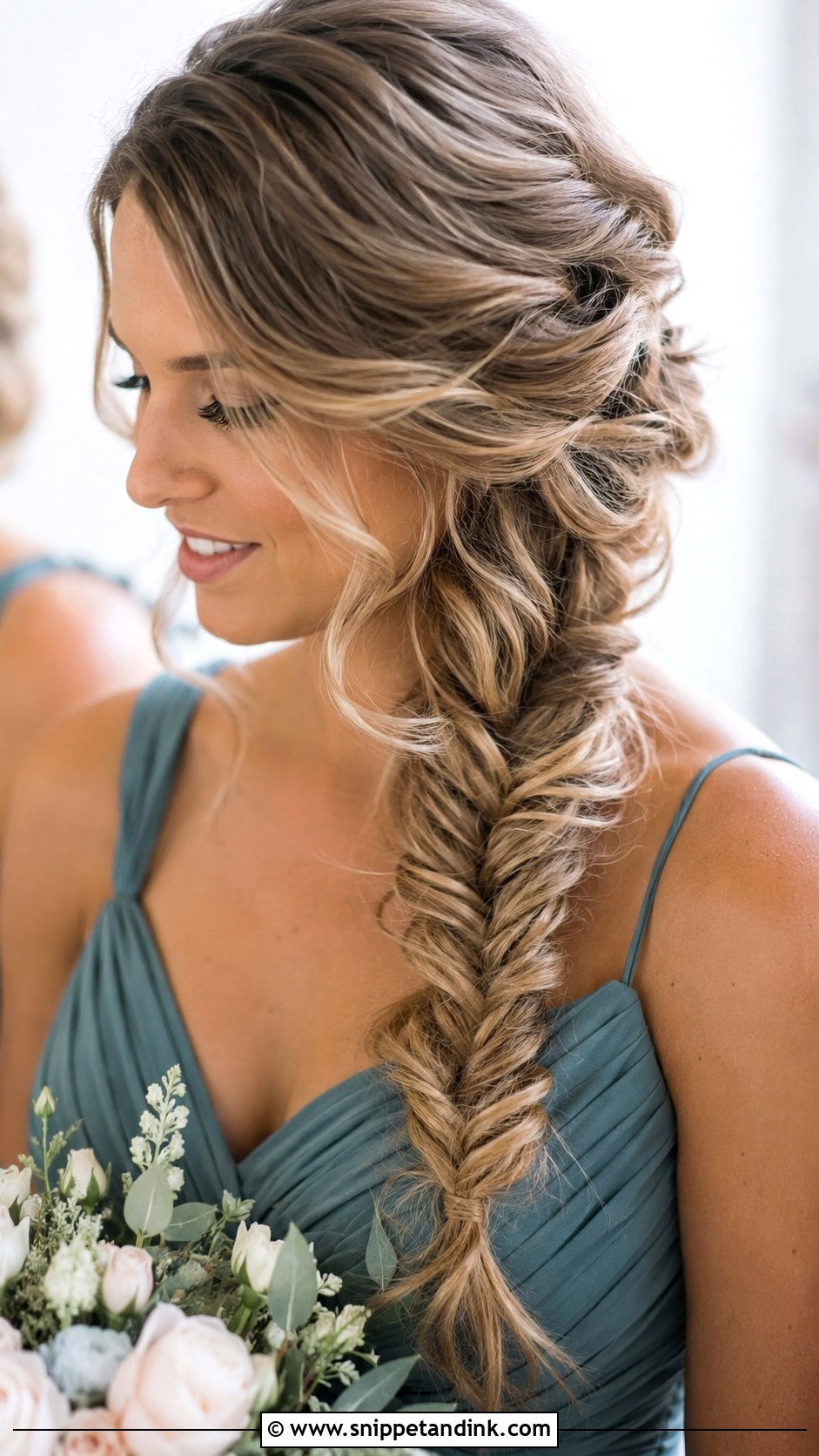 Fishtail Braid Bridesmaid Hair - Snippet and Ink - 25 Simple Bridesmaid Hairdo Ideas
