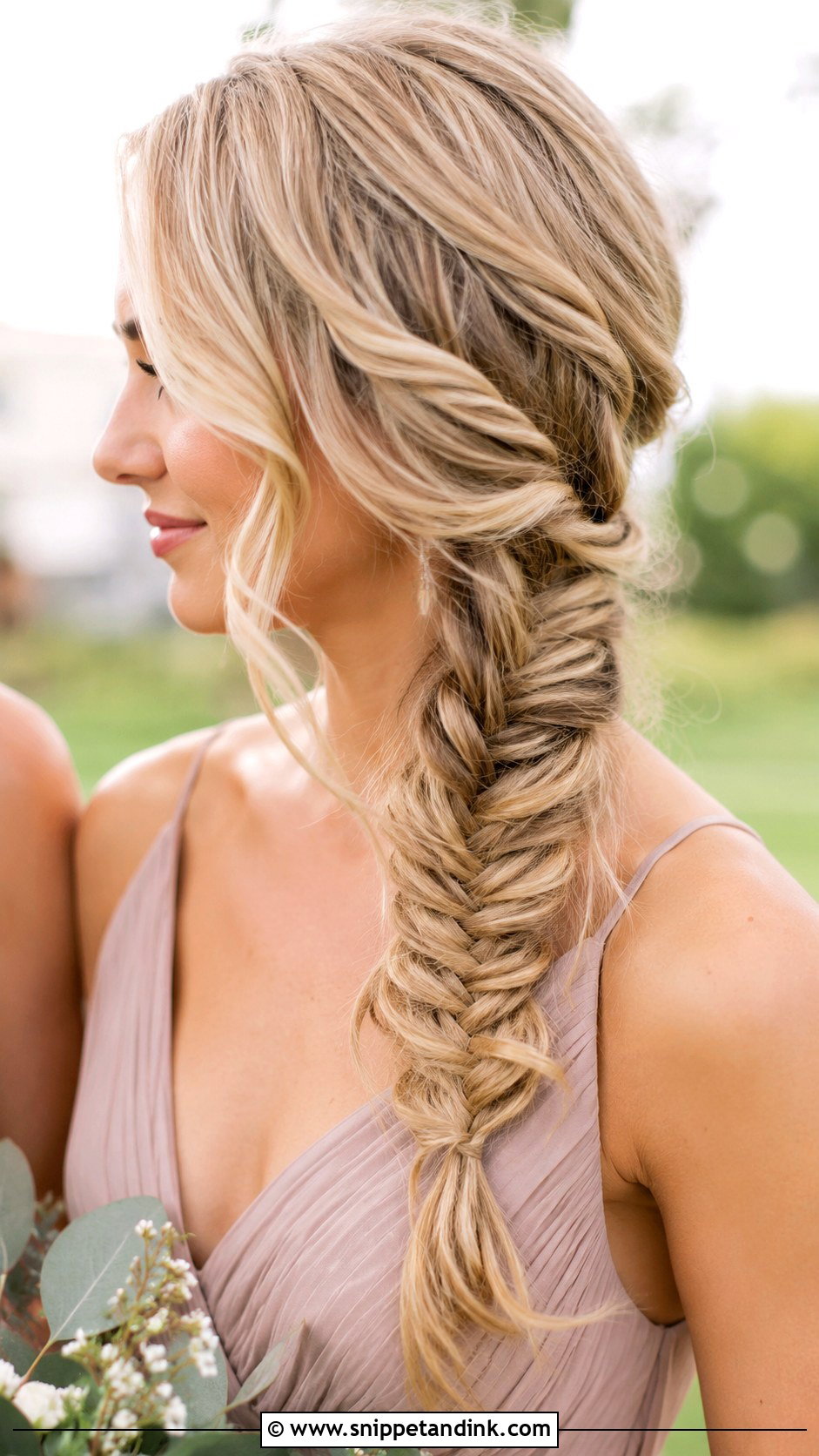 Fishtail Braid Bridesmaid Hair - Snippet and Ink - 30 Simple Bridesmaid Hair Ideas