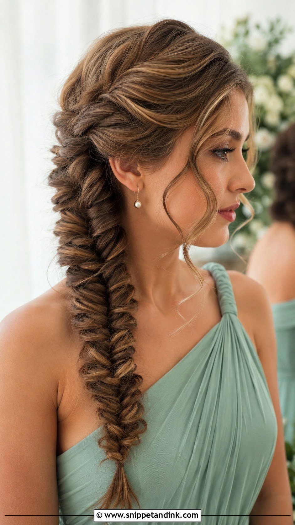Fishtail Braid Bridesmaid Hairstyle - Snippet and Ink - 30 Bridesmaid Hairstyles for Long Hair