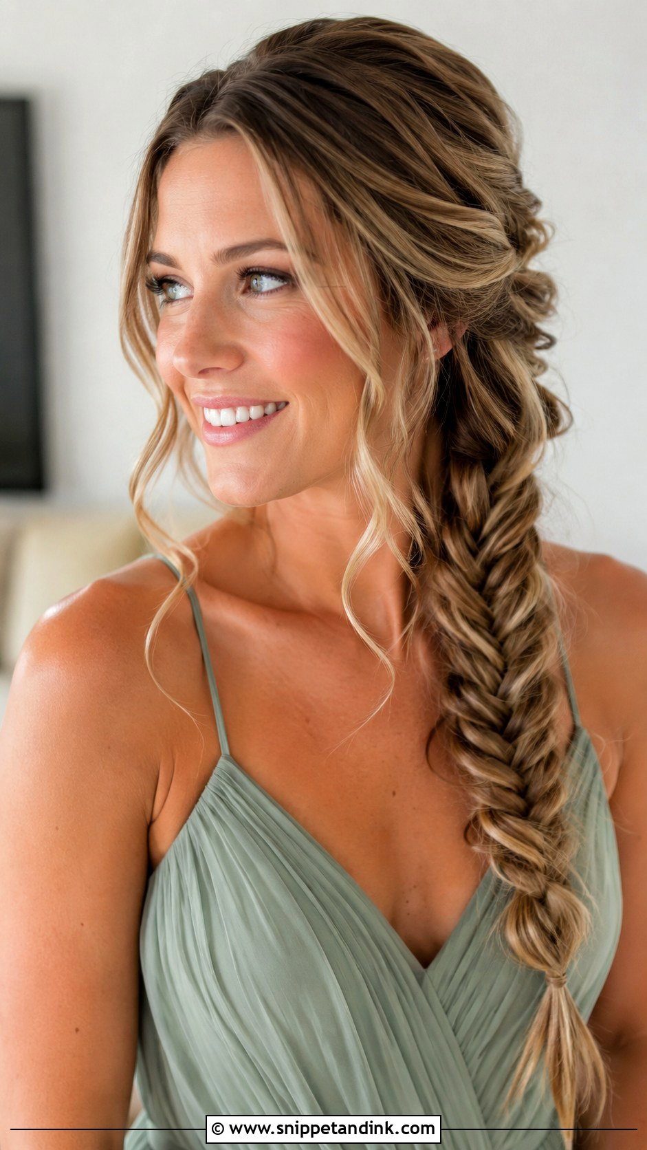 Fishtail Braid Bridesmaid Hairstyle - Snippet and Ink - 30 Hairstyles for Weddings Bridesmaid