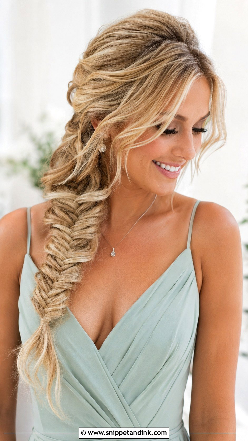 Fishtail Braid Bridesmaid Hairstyle - Snippet and Ink - 20 Summer Wedding Hairstyles Bridesmaid