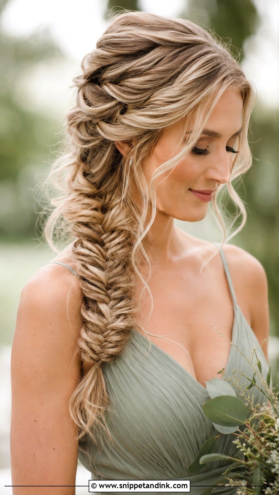 Fishtail Braid Bridesmaid Hairstyle - Snippet and Ink - 20 Wedding Hair Styles Bridesmaid