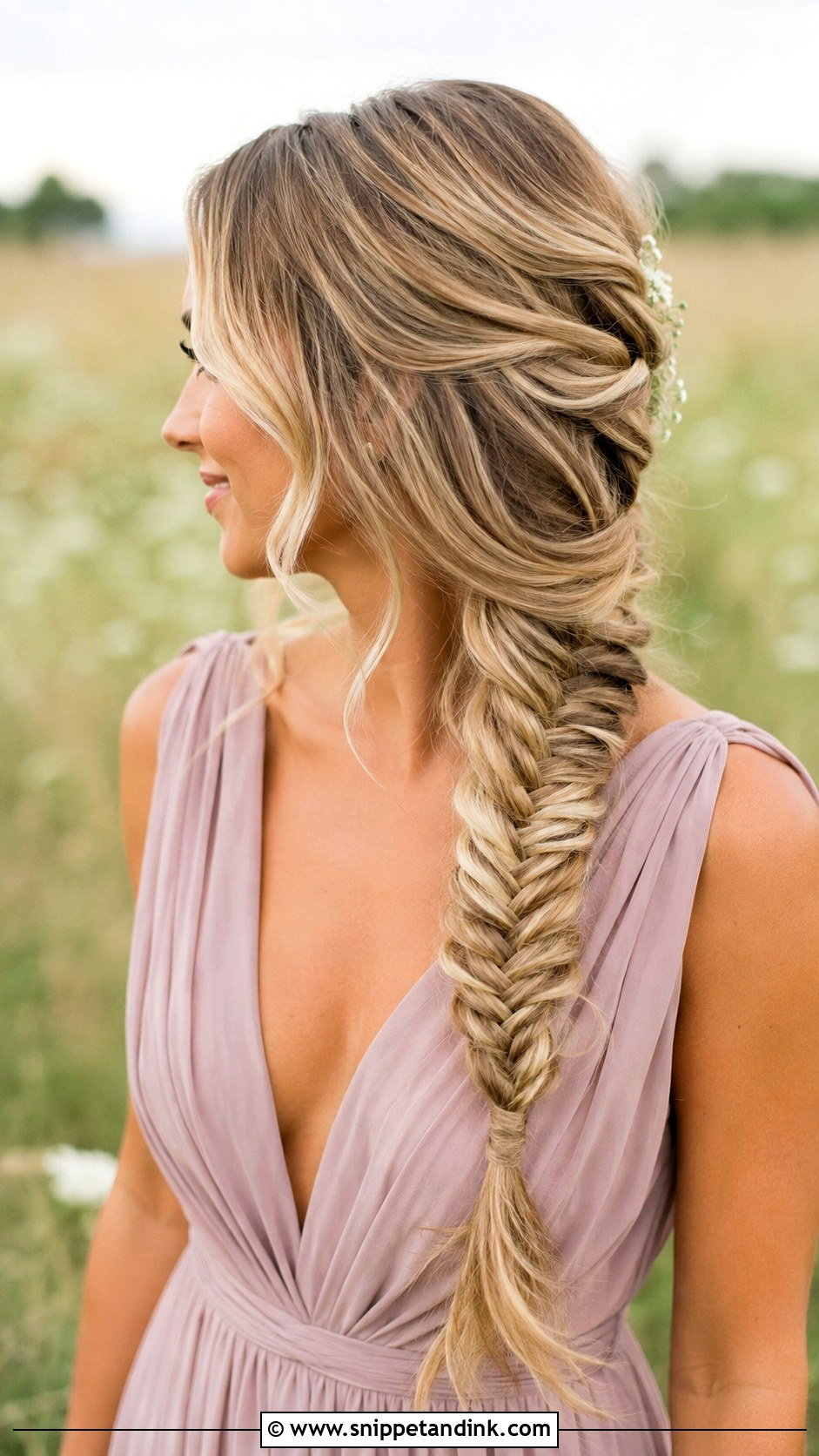 Fishtail Braid Bridesmaid Hairstyle - Snippet and Ink - 25 Bridesmaid Hairstyles