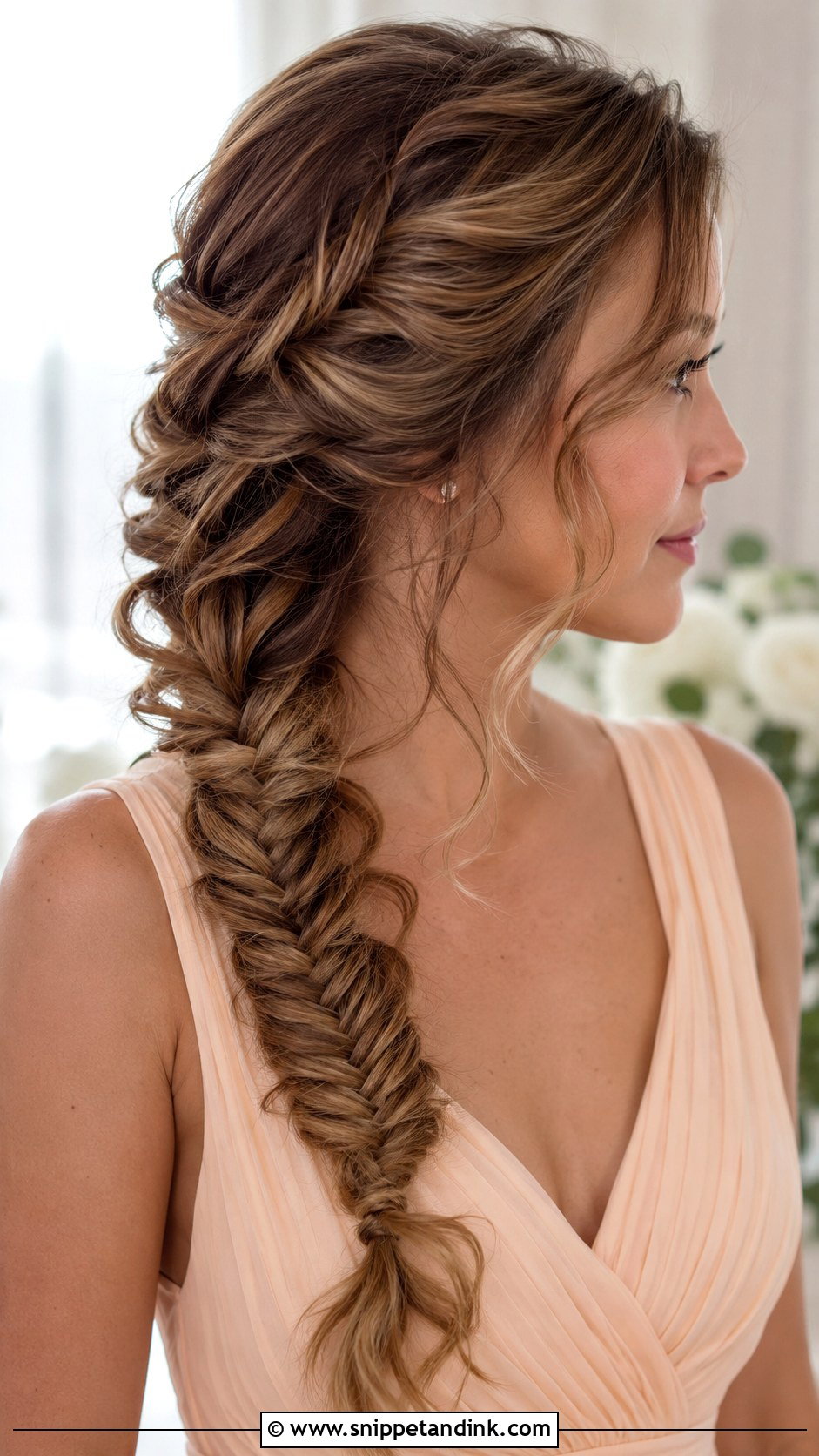 Fishtail Braid Bridesmaid Hairstyle - Snippet and Ink - 25 Cute Bridesmaid Hairstyles