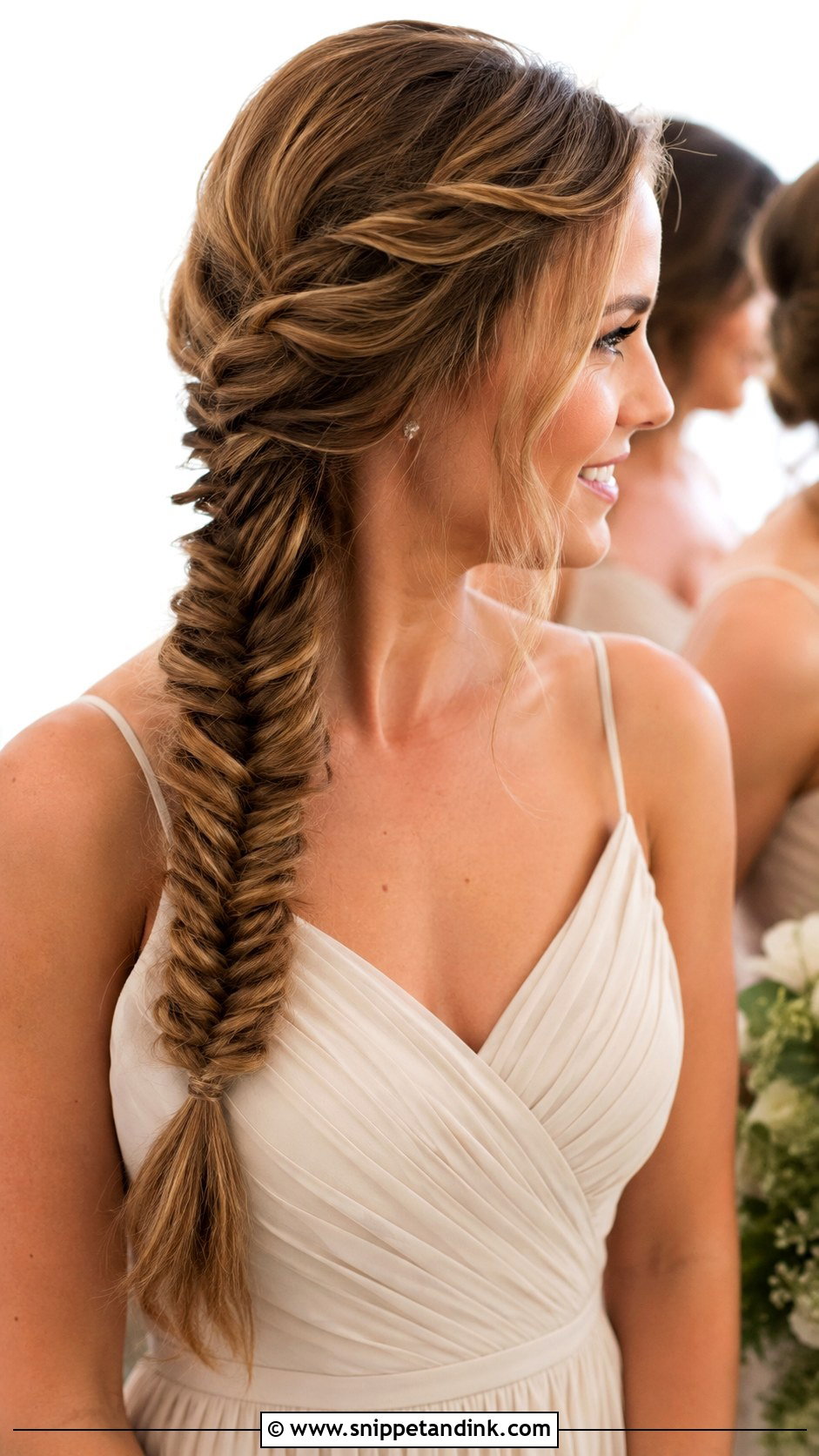 Fishtail Braid Bridesmaid Hairstyle For Long Hair - Snippet and Ink - 25 Bridesmaid Hairstyles Long Hair