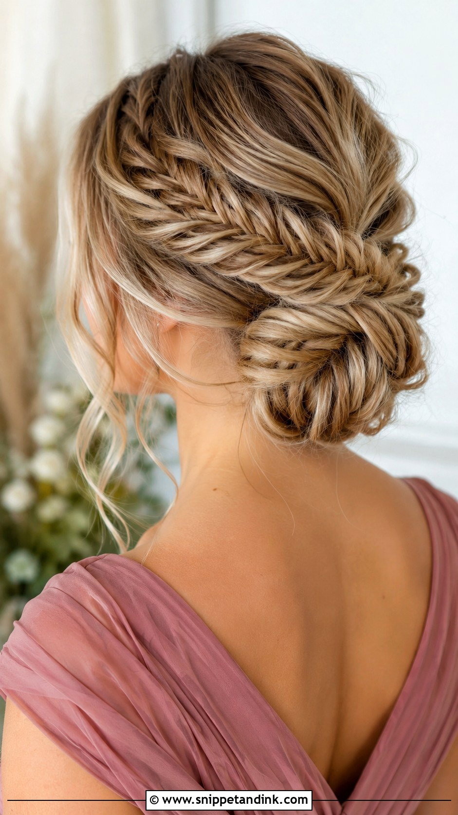 Fishtail Braid Bridesmaid Updo - Snippet and Ink - 20 Up Do for Bridesmaid Ideas