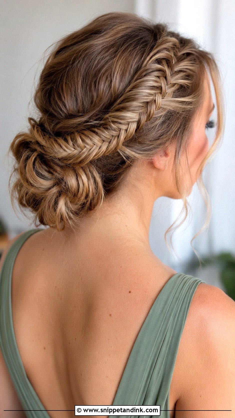 Fishtail Braid Bridesmaid Updo - Snippet and Ink - 20 Updo Hairstyles for Bridesmaids