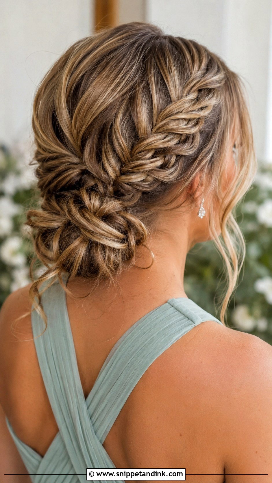Fishtail Braid Bridesmaid Updo - Snippet and Ink - 35 Bridesmaid Updo Hairstyles