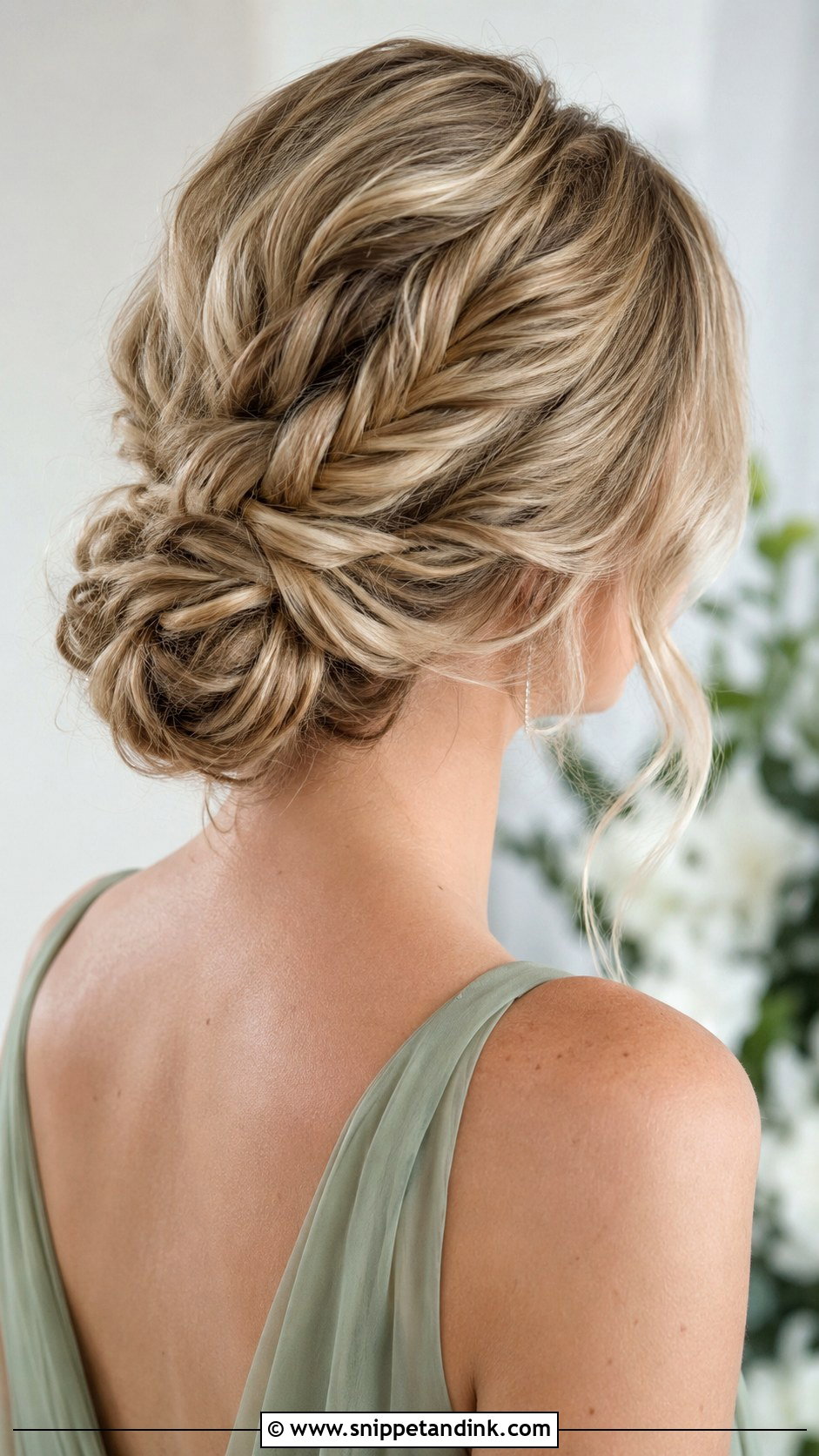 Fishtail Braid Bridesmaid Updo For Long Hair - Snippet and Ink - 20 Bridesmaid Hair Updo Long Ideas