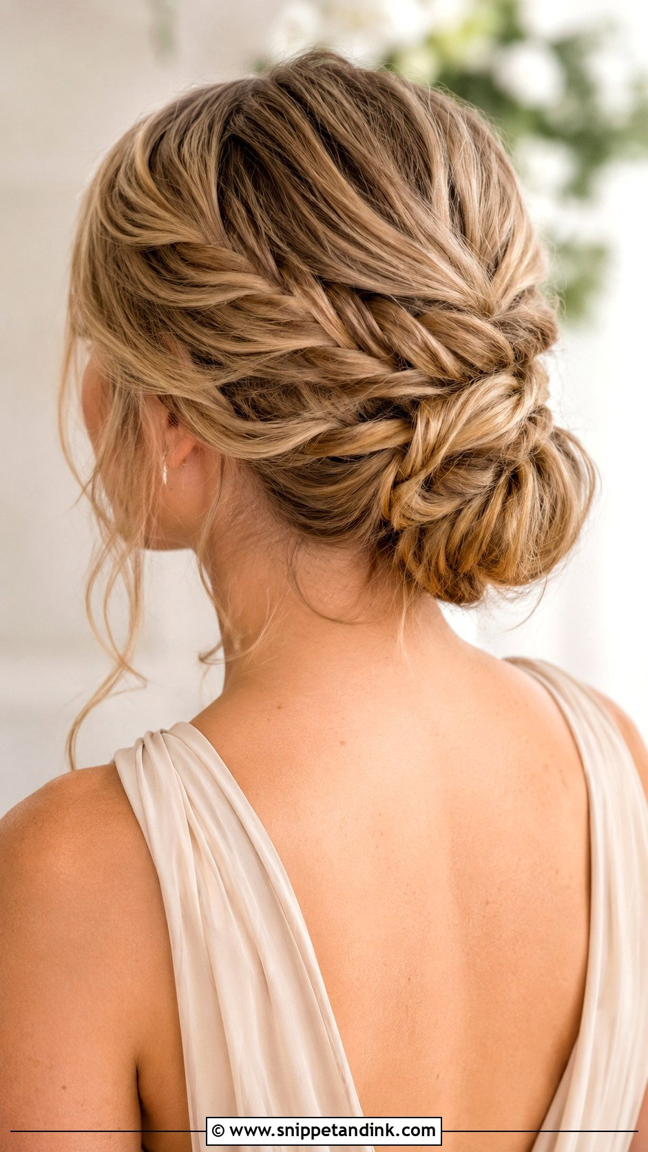 Fishtail Braid Bridesmaid Updo For Medium Hair - Snippet and Ink - 20 Bridesmaid Updo Hairstyles Medium