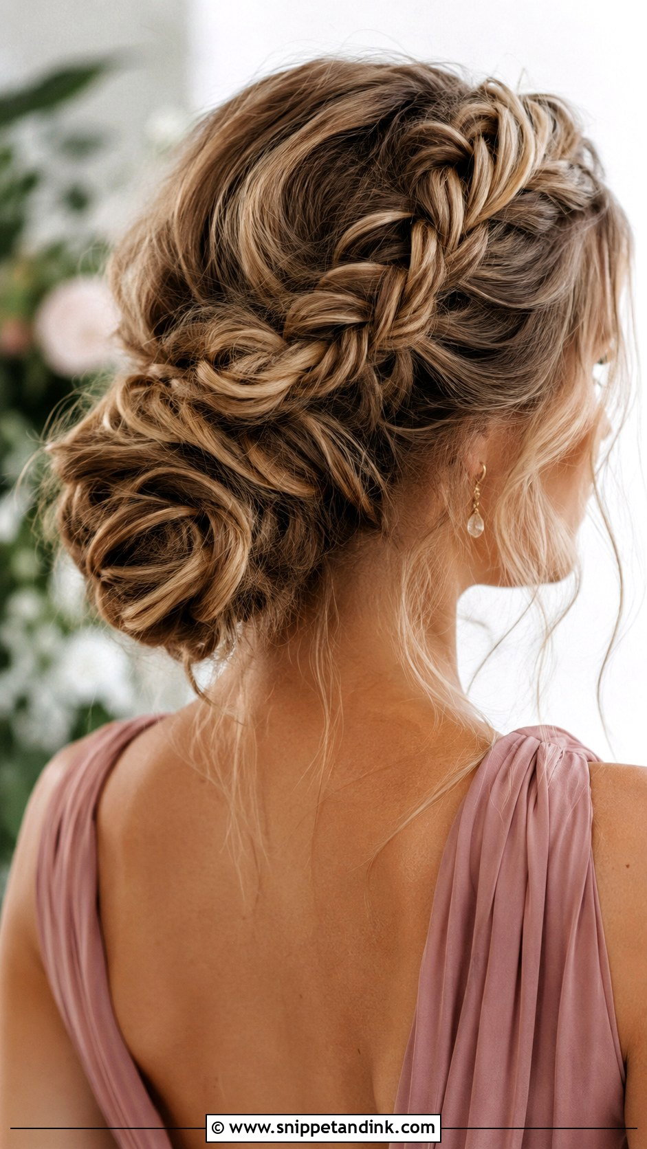Fishtail Braid Bun Bridesmaid Updo - Snippet and Ink - 20 Updo for Wedding Bridesmaid Ideas