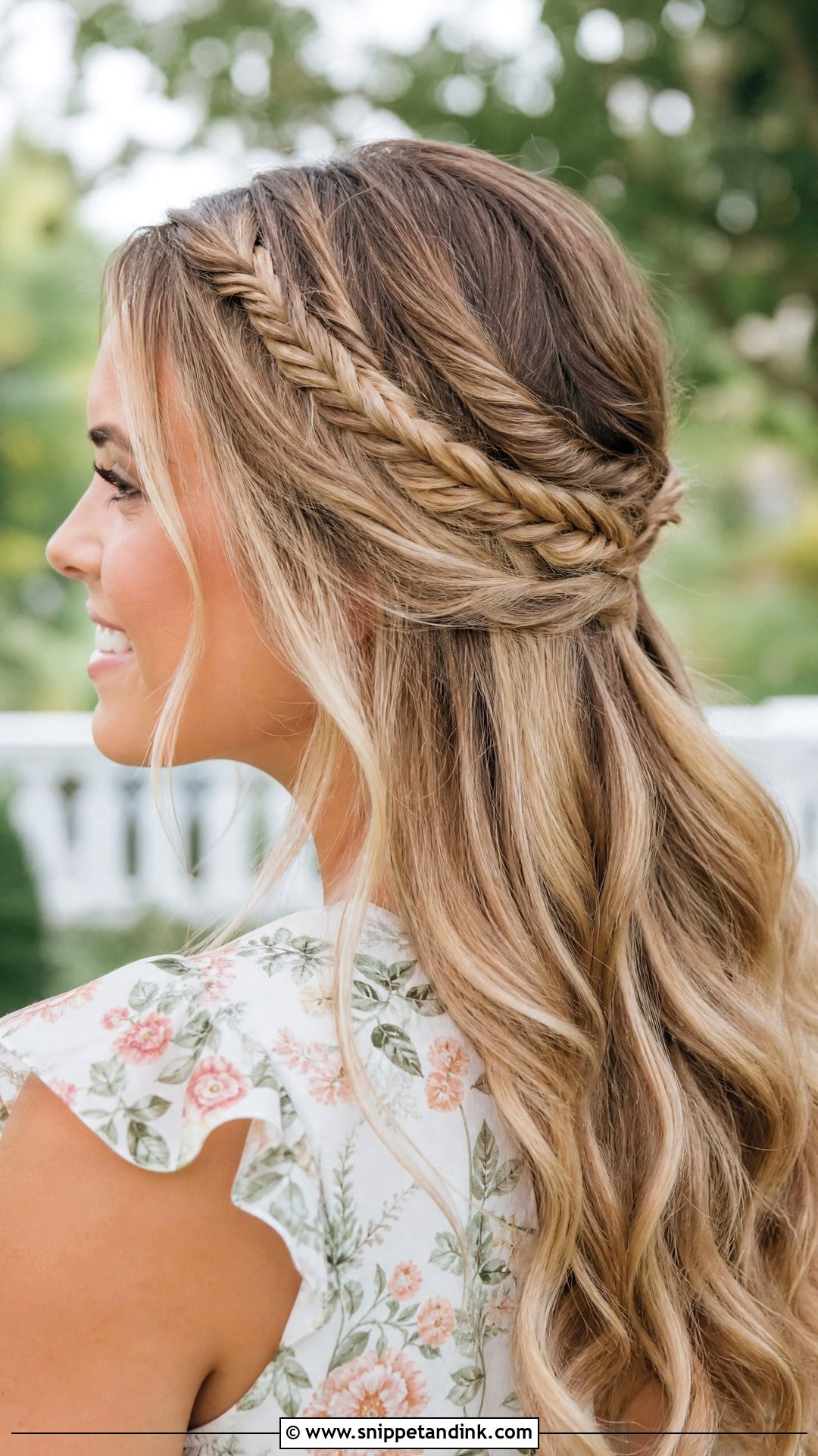 Fishtail Braid Crown - Snippet and Ink - 30 Medium Wedding Guest Hairstyles