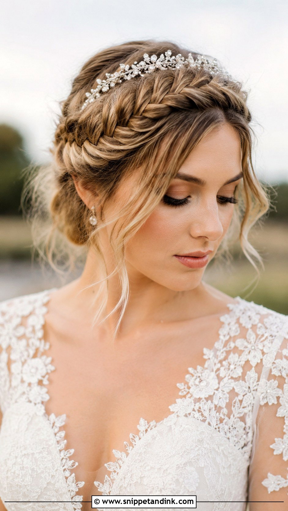 Fishtail Braid Crown - Snippet and Ink - 30 Wedding Hairstyles with Crown