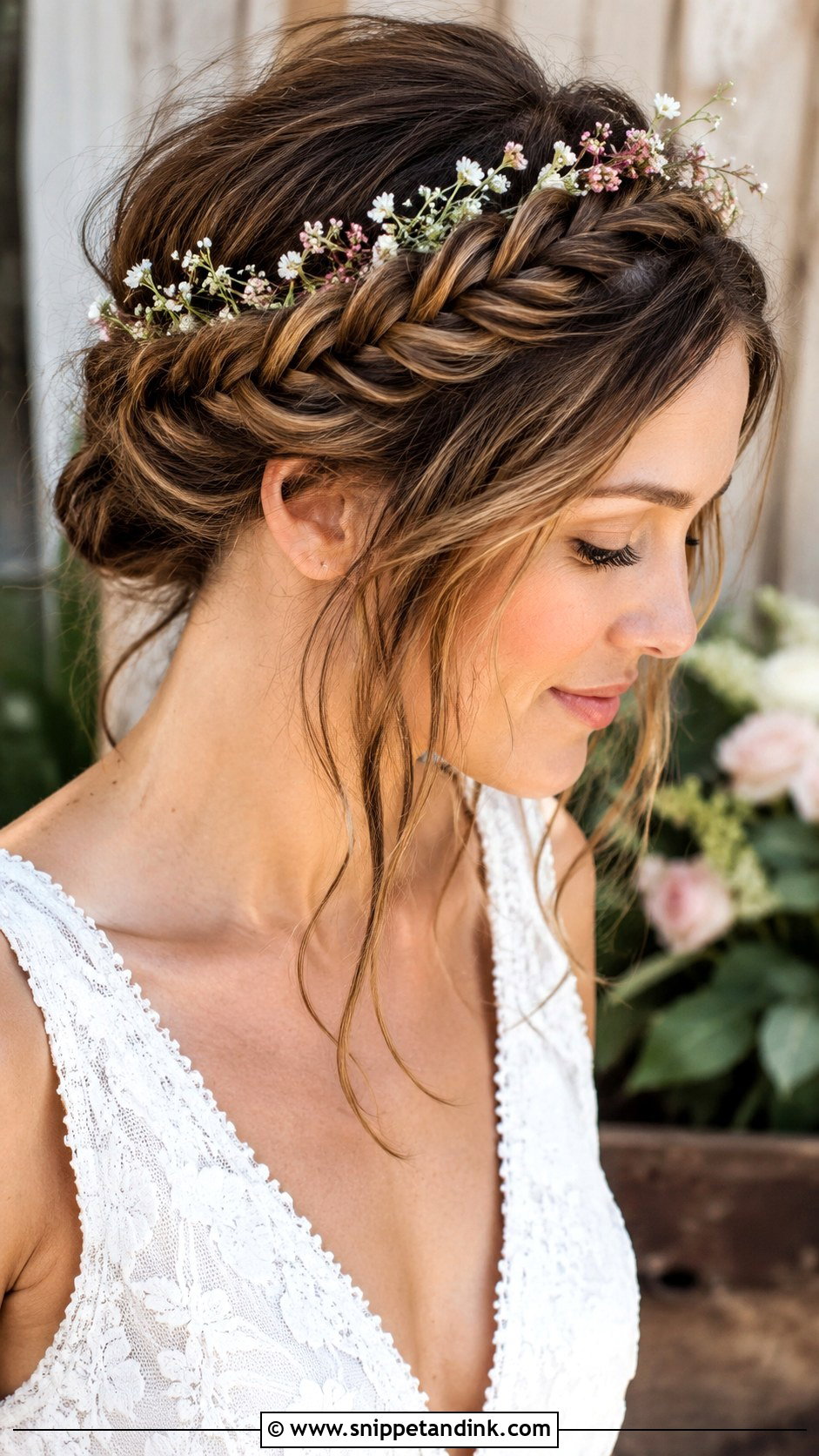 Fishtail Braid Crown for Brides - Snippet and Ink - 20 Wedding Hair with Braids