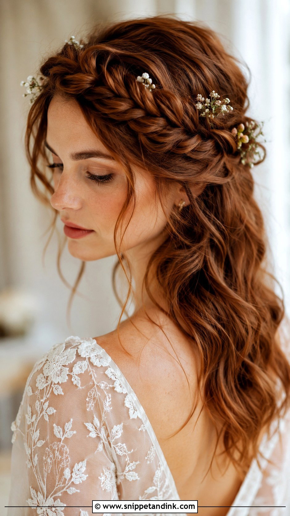 Fishtail Braid Crown - Snippet and Ink - 20 Beach Wedding Hairstyles for Long Hair