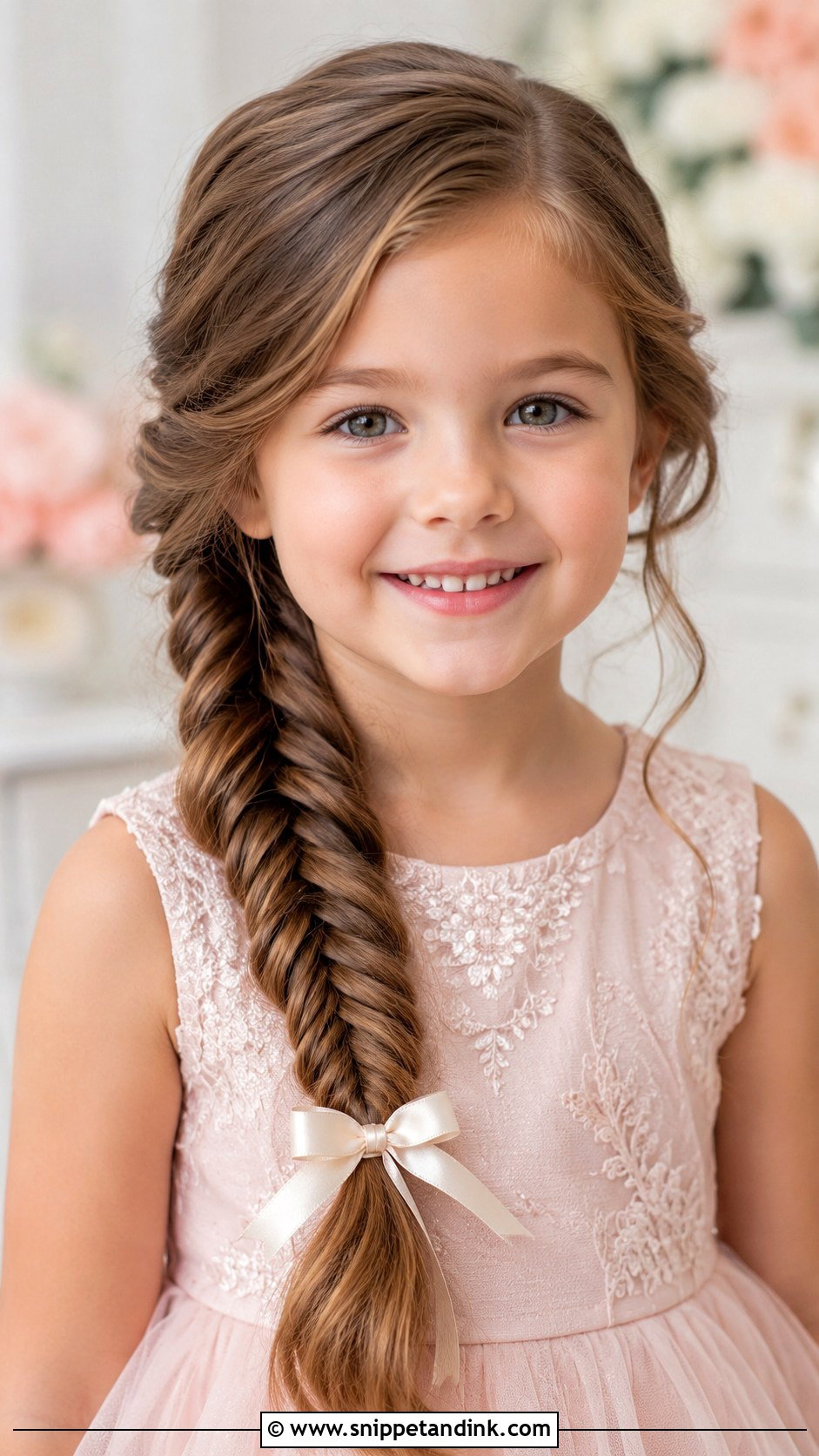 Fishtail Braid For Kids Wedding - Snippet and Ink - 20 Hairstyles for Kids for Weddings