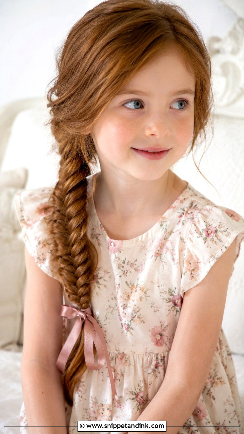 Fishtail Braid Hairstyle - Snippet and Ink - 25 Kids Girls Wedding Hairstyles