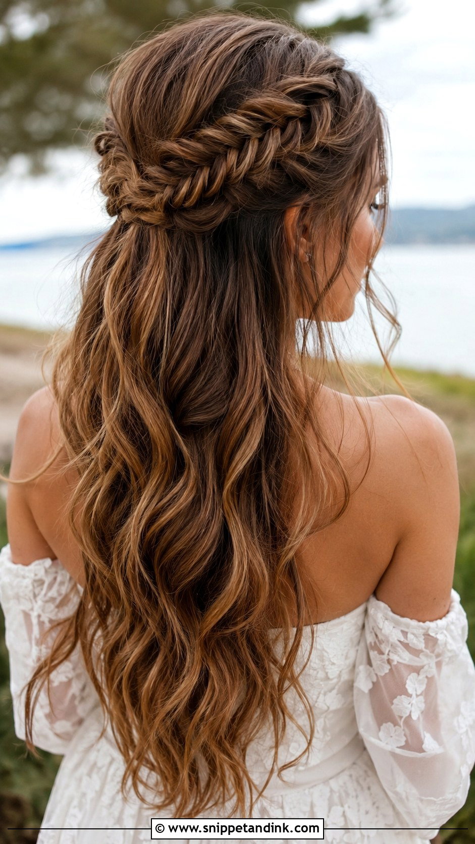 Fishtail Braid Half Up - Snippet and Ink - 30 Hair Looks for Wedding Guest