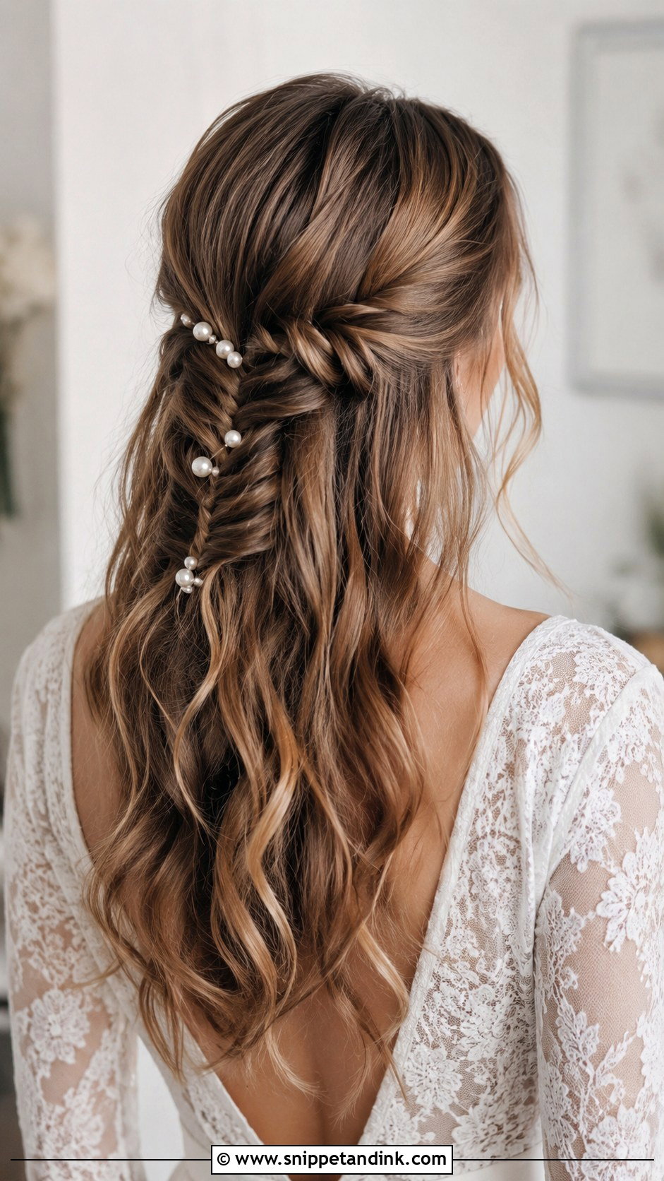 Fishtail Braid Half Up - Snippet and Ink - 25 Bridal Hairstyles with Braids