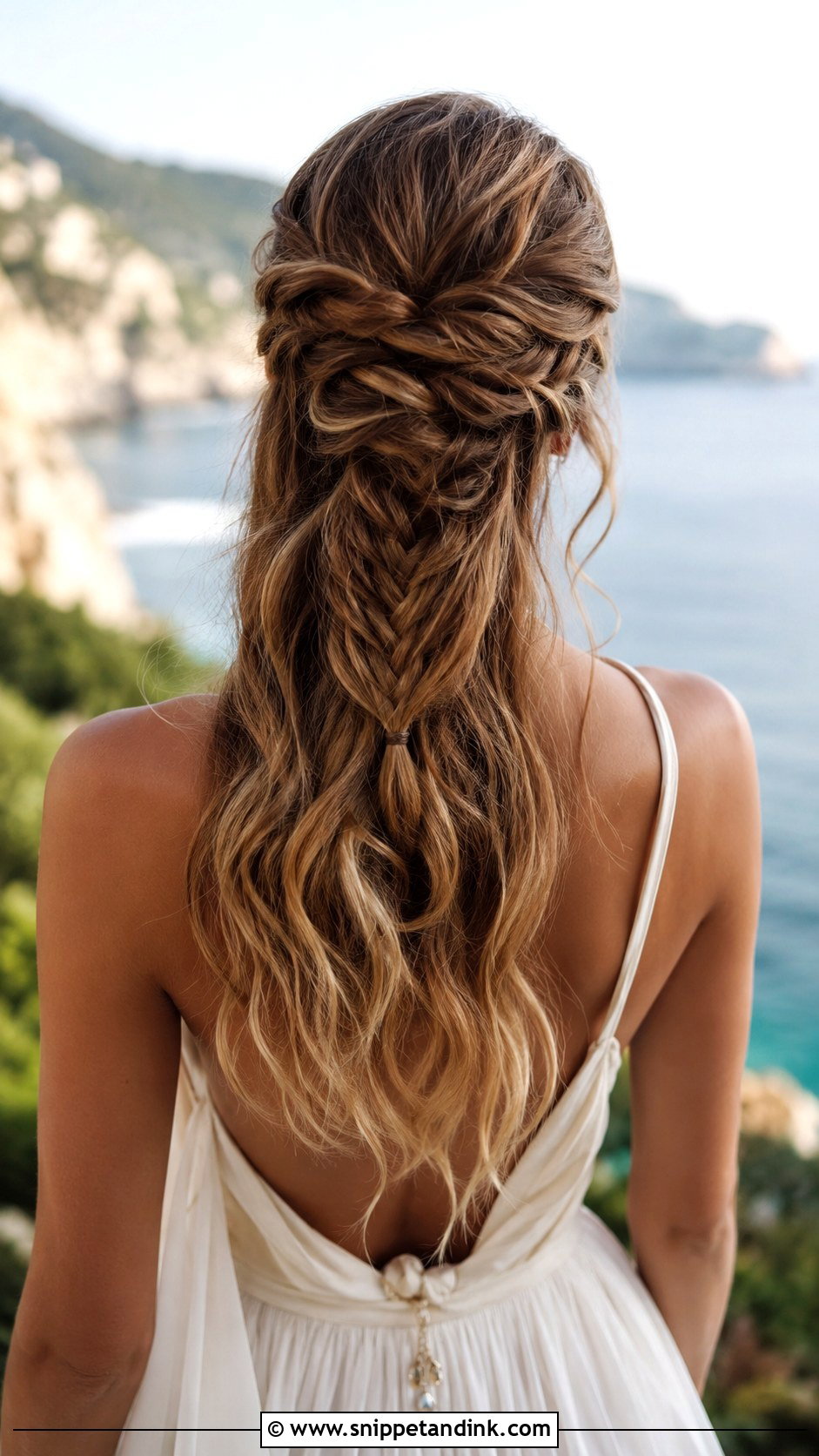 Fishtail Braid Half Up - Snippet and Ink - 30 Elegant Hairstyles for Wedding Guest