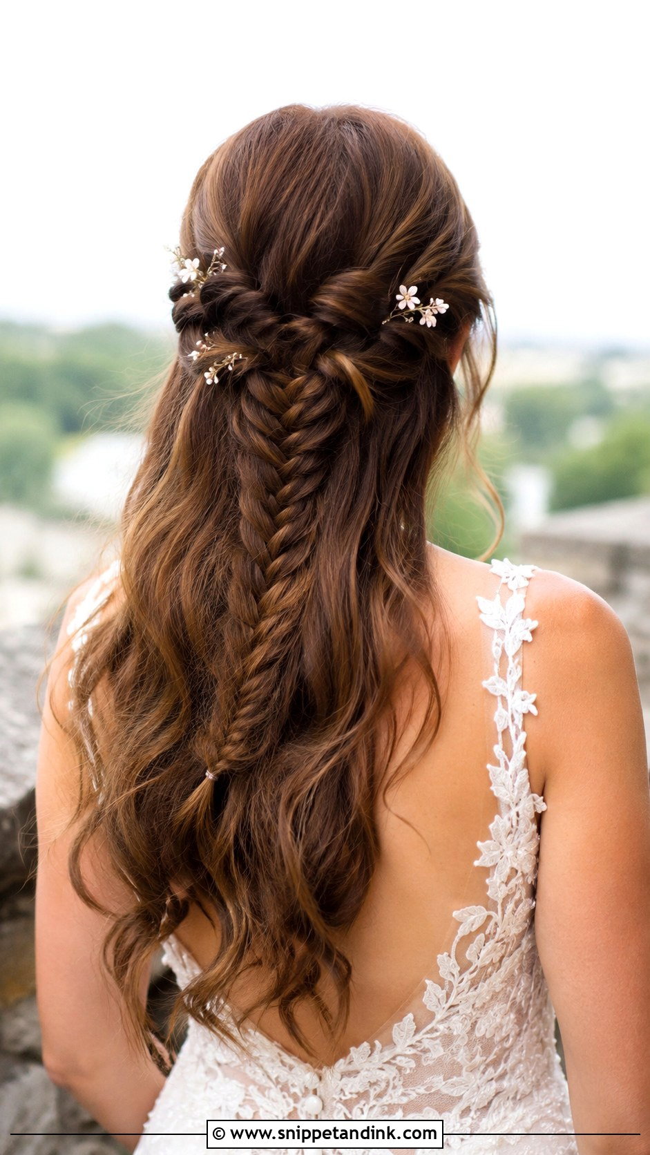 Fishtail Braid Half Up Half Down - Snippet and Ink - 20 Bride Braided Hairstyles