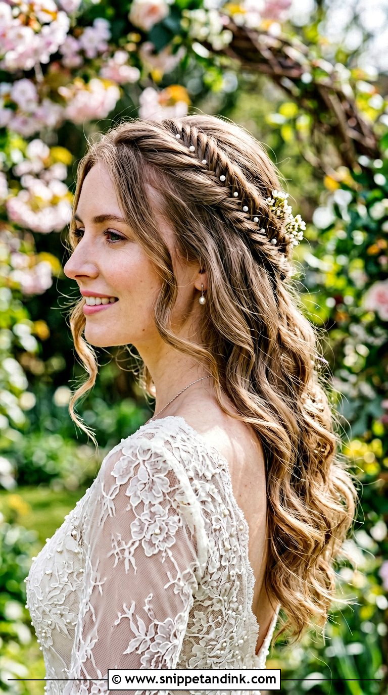 Fishtail Braid Half Up Wedding Hair - Snippet and Ink - 20 Braided Half-Up Half-Down Wedding Hair Ideas