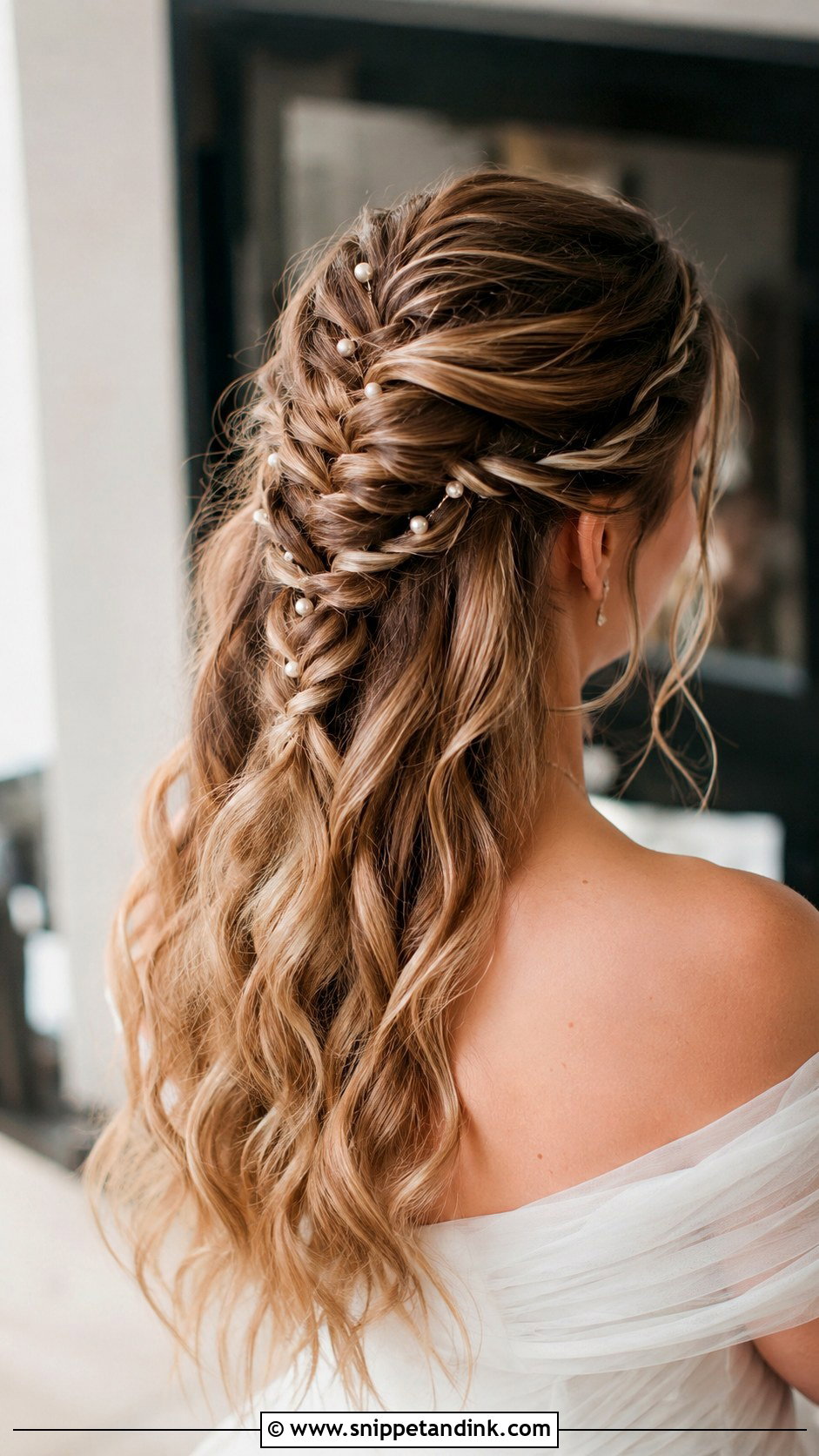 Fishtail Braid Half Up for Brides - Snippet and Ink - 20 Half-Up Wedding Hair Braid Ideas