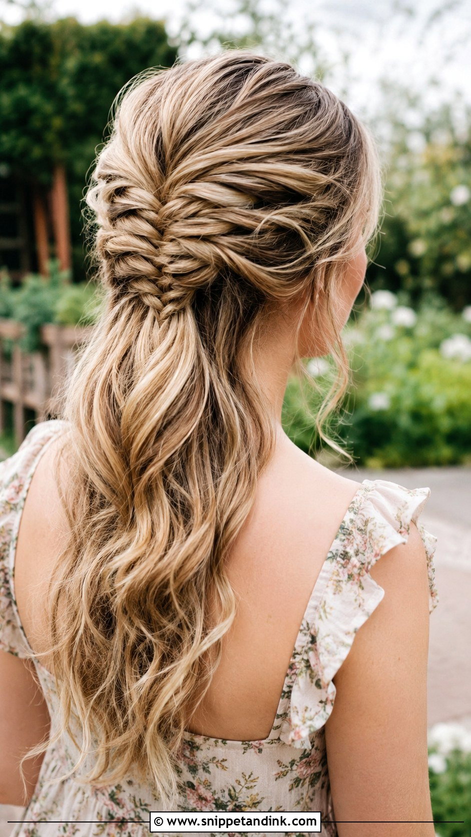 Fishtail Braid Half Updo - Snippet and Ink - 20 Medium Length Hairstyles for Wedding Guest