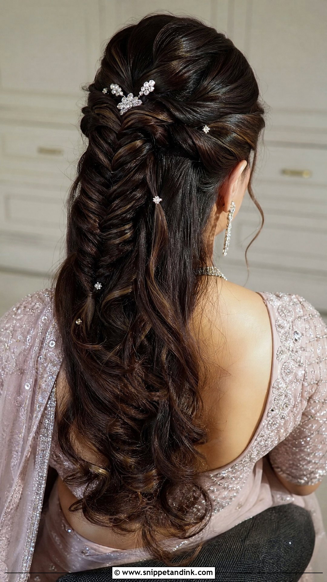 Fishtail Braid Half Updo - Snippet and Ink - 20 Fishtail Braid Hairstyles Indian Wedding