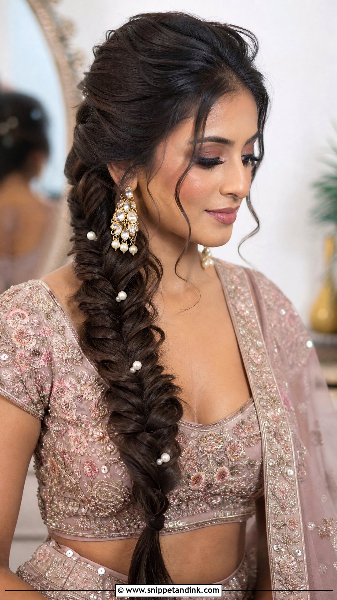 Fishtail Braid Indian Wedding - Snippet and Ink - 15 Braid Hairstyle Indian Wedding Ideas