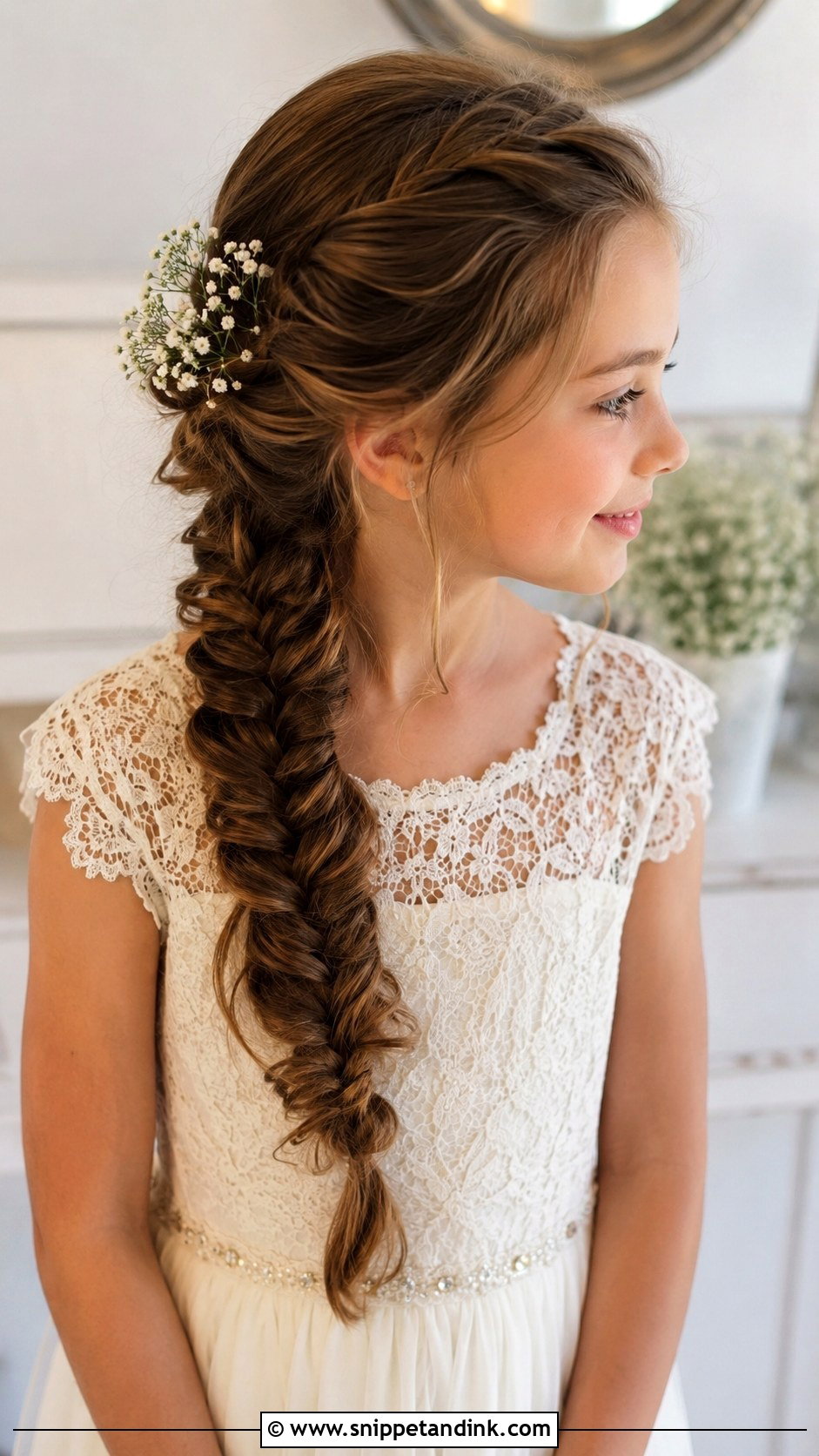 Fishtail Braid Jr Bridesmaid Hair - Snippet and Ink - 25 Jr Bridesmaid Hairstyles