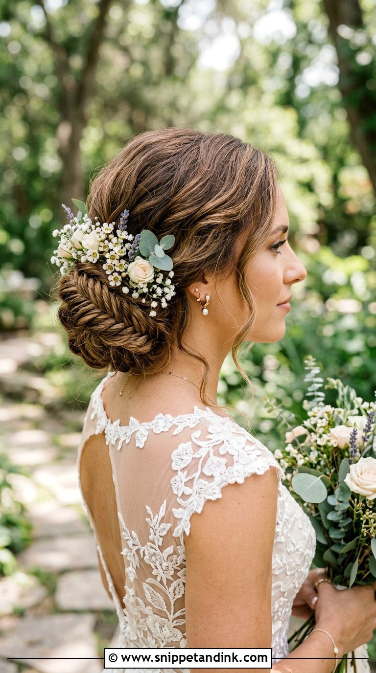 Fishtail Braid Low Bun - Snippet and Ink - 20 Bride Low Bun Hairstyles