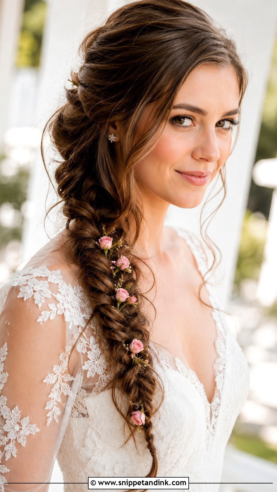 Fishtail Braid Over the Shoulder - Snippet and Ink - 20 Sister of the Bride Hairstyles