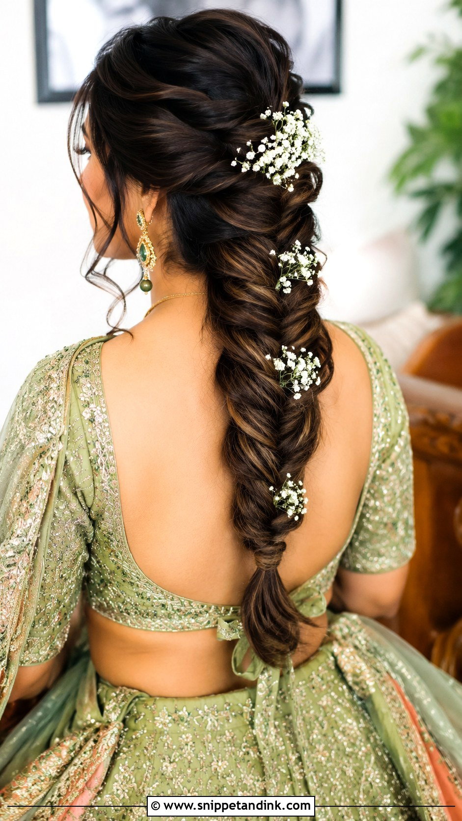 Fishtail Braid Ponytail - Snippet and Ink - 30 Indian Wedding Pony Hairstyles