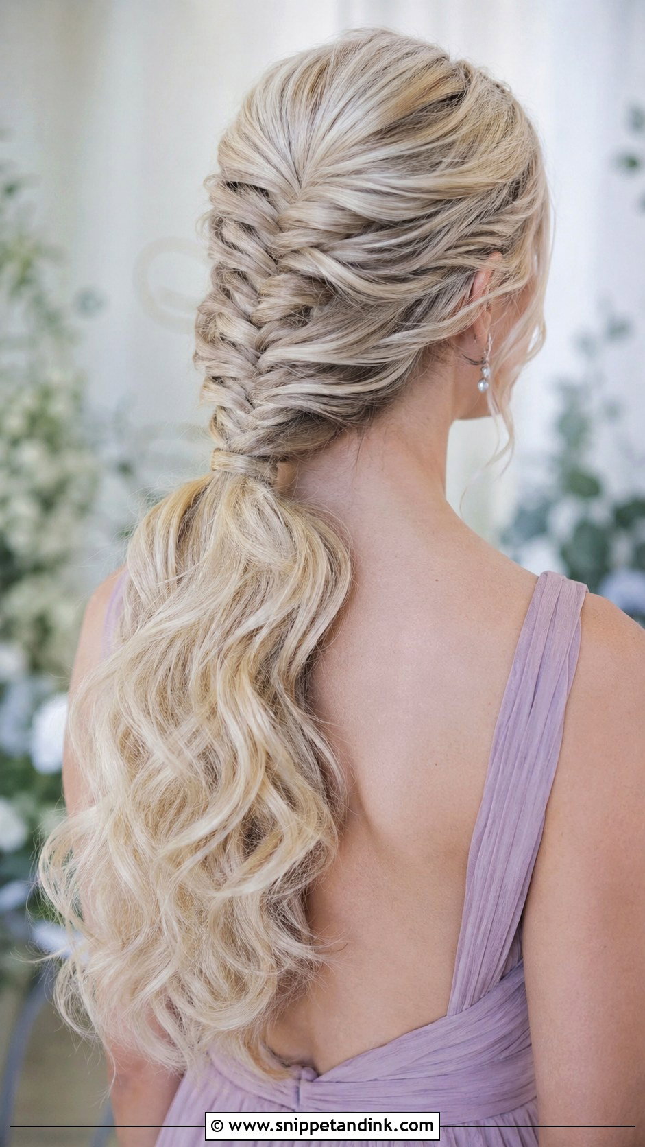 Fishtail Braid Ponytail Wedding Hairstyle - Snippet and Ink - 25 Wedding Ponytail Hairstyles Bridesmaid